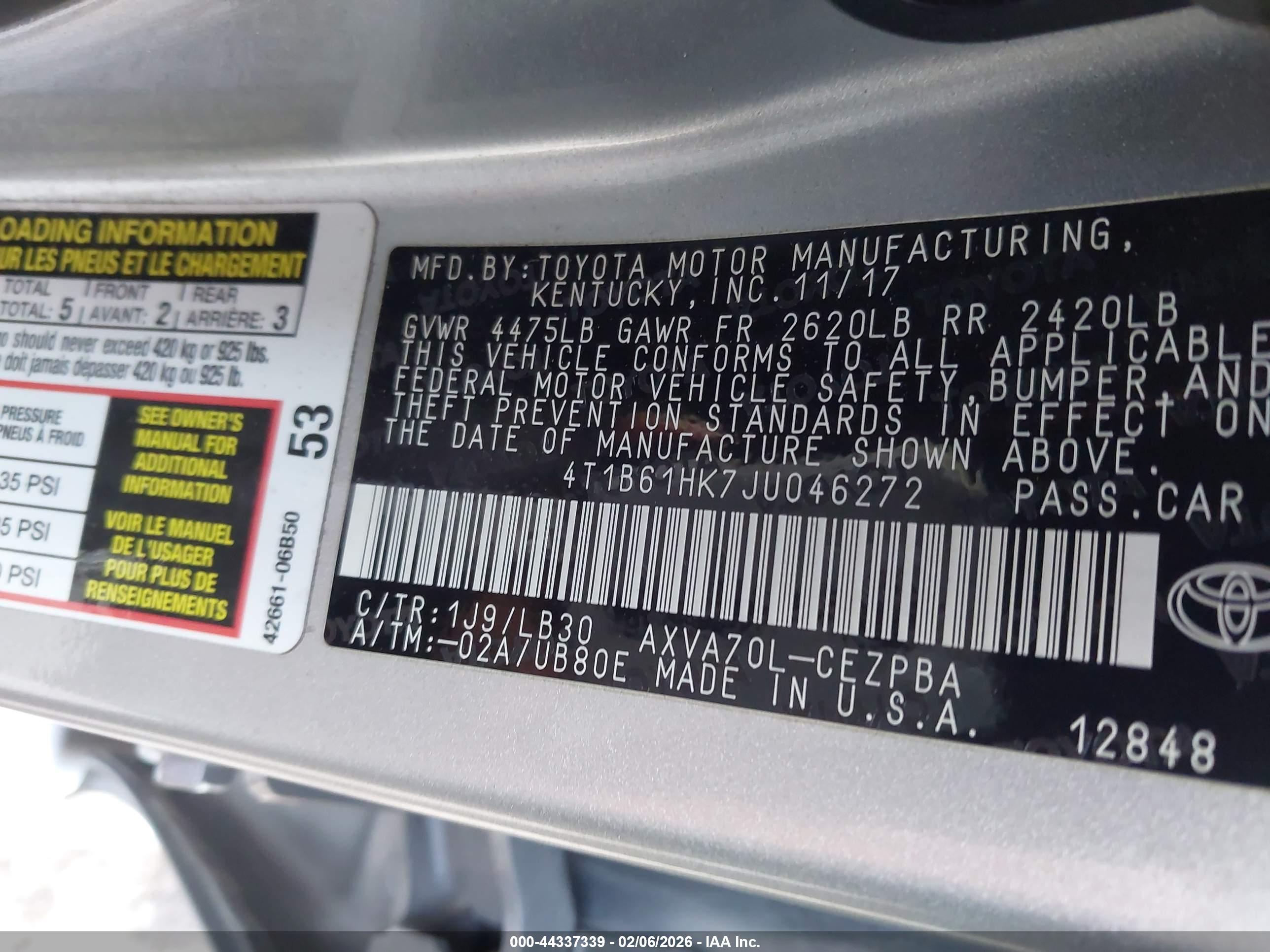 TOYOTA CAMRY image 9