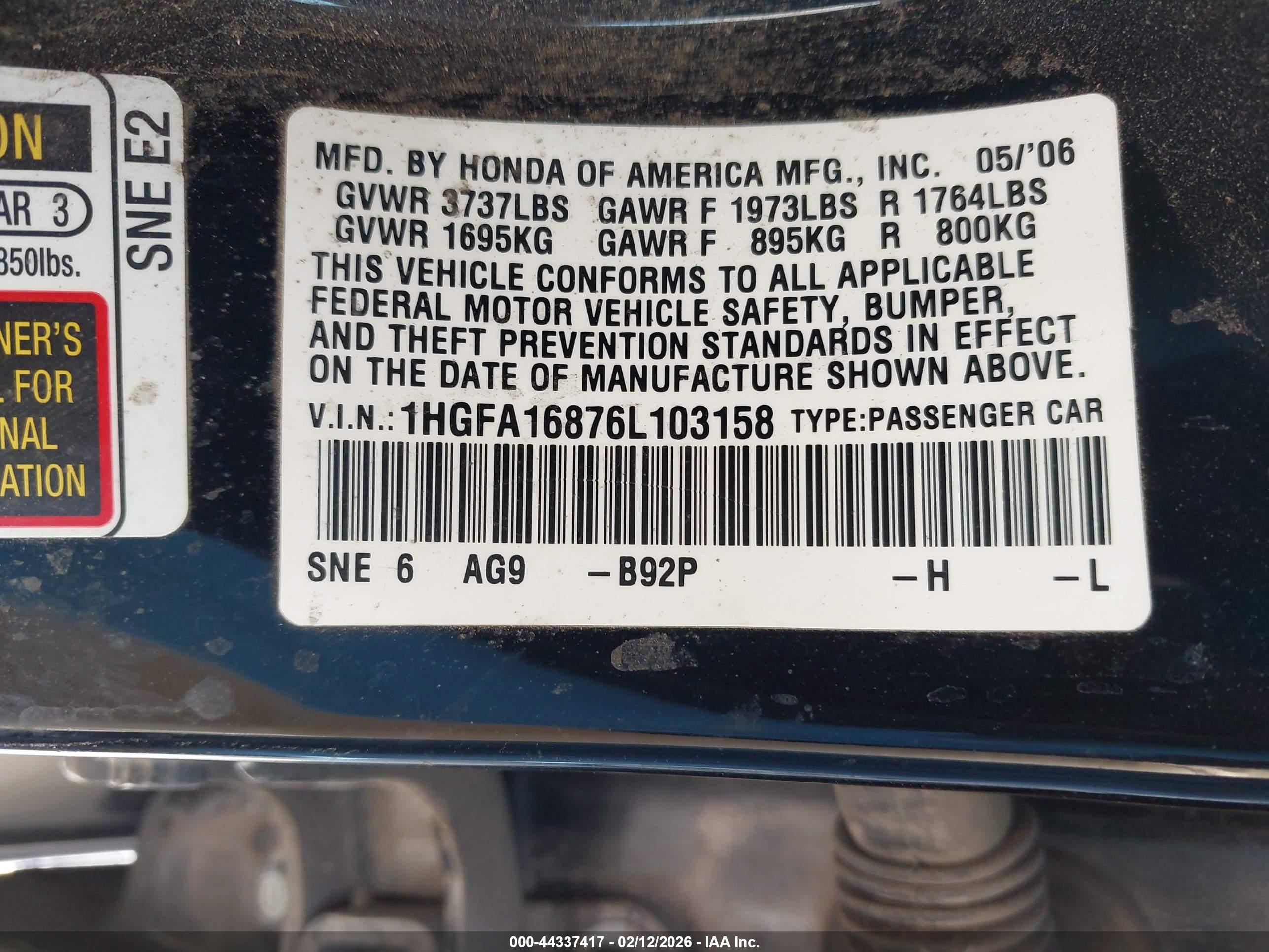 HONDA CIVIC image 9
