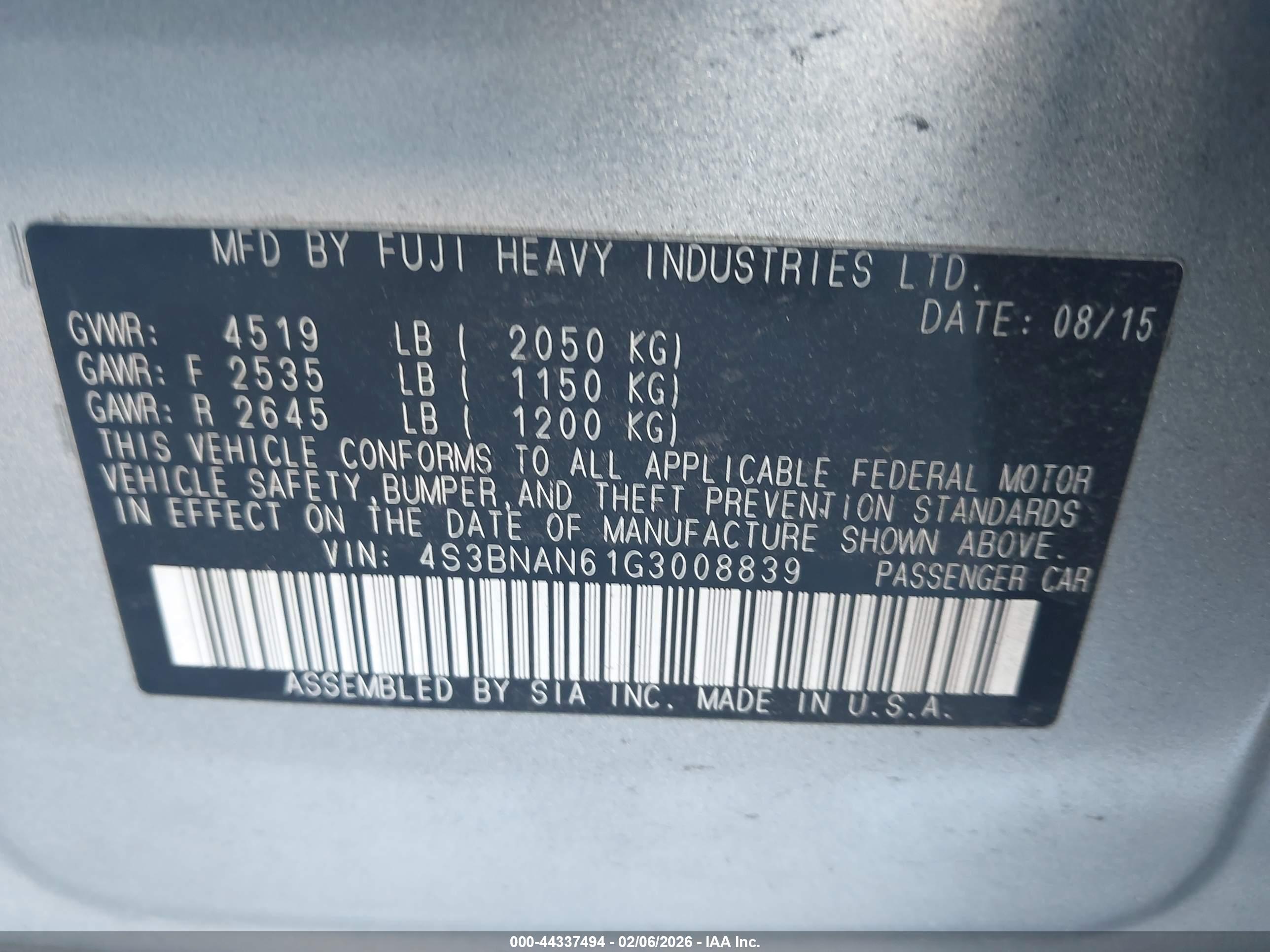 SUBARU LEGACY image 9