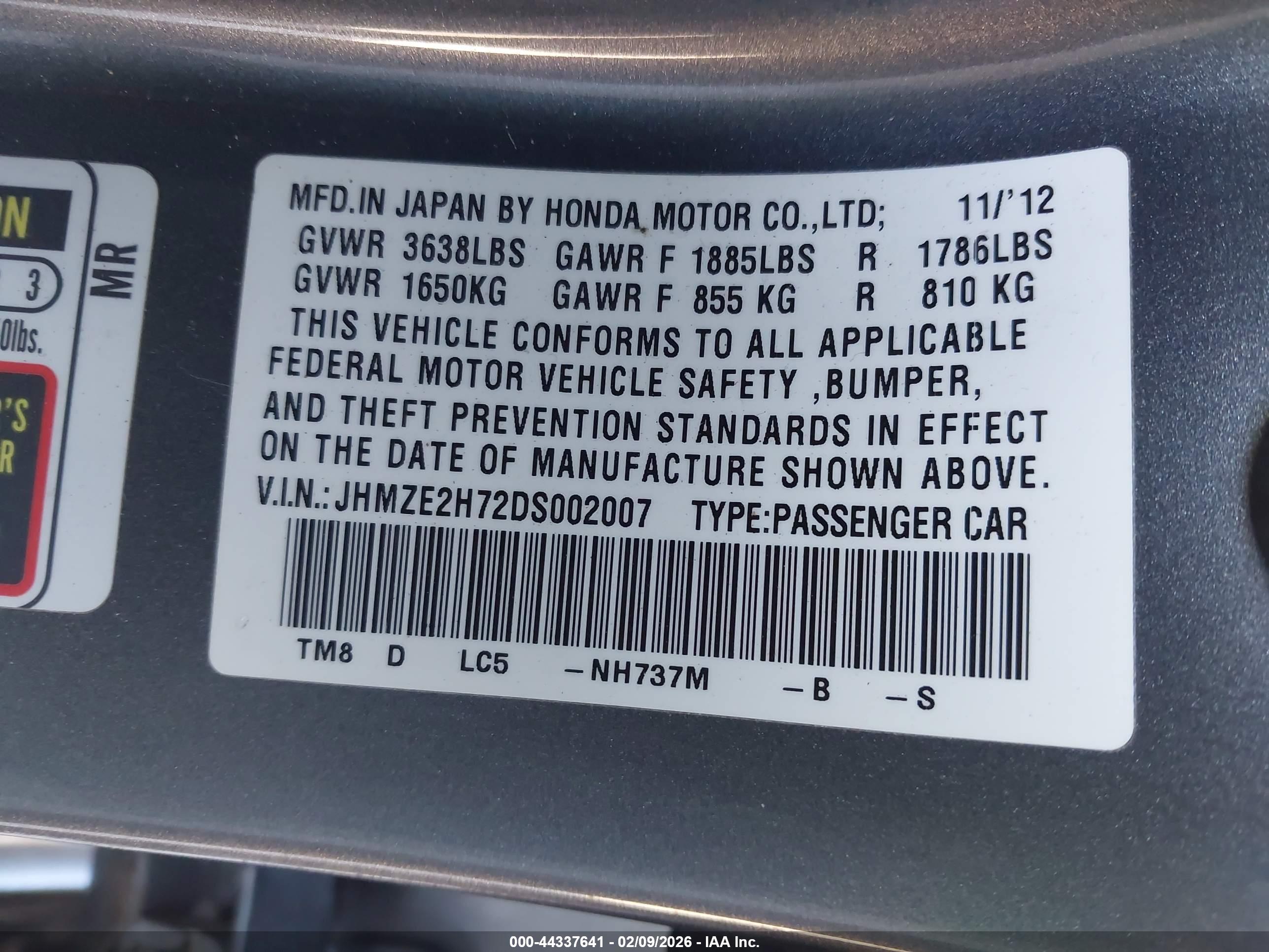 HONDA INSIGHT image 9
