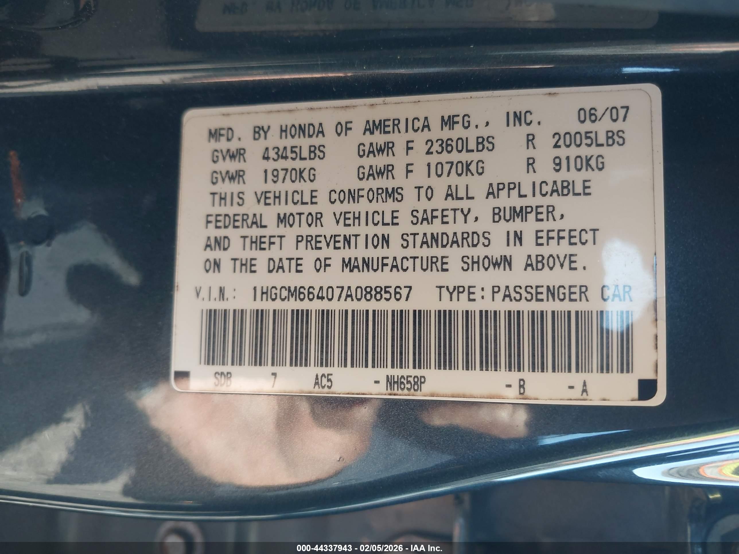 HONDA ACCORD image 9