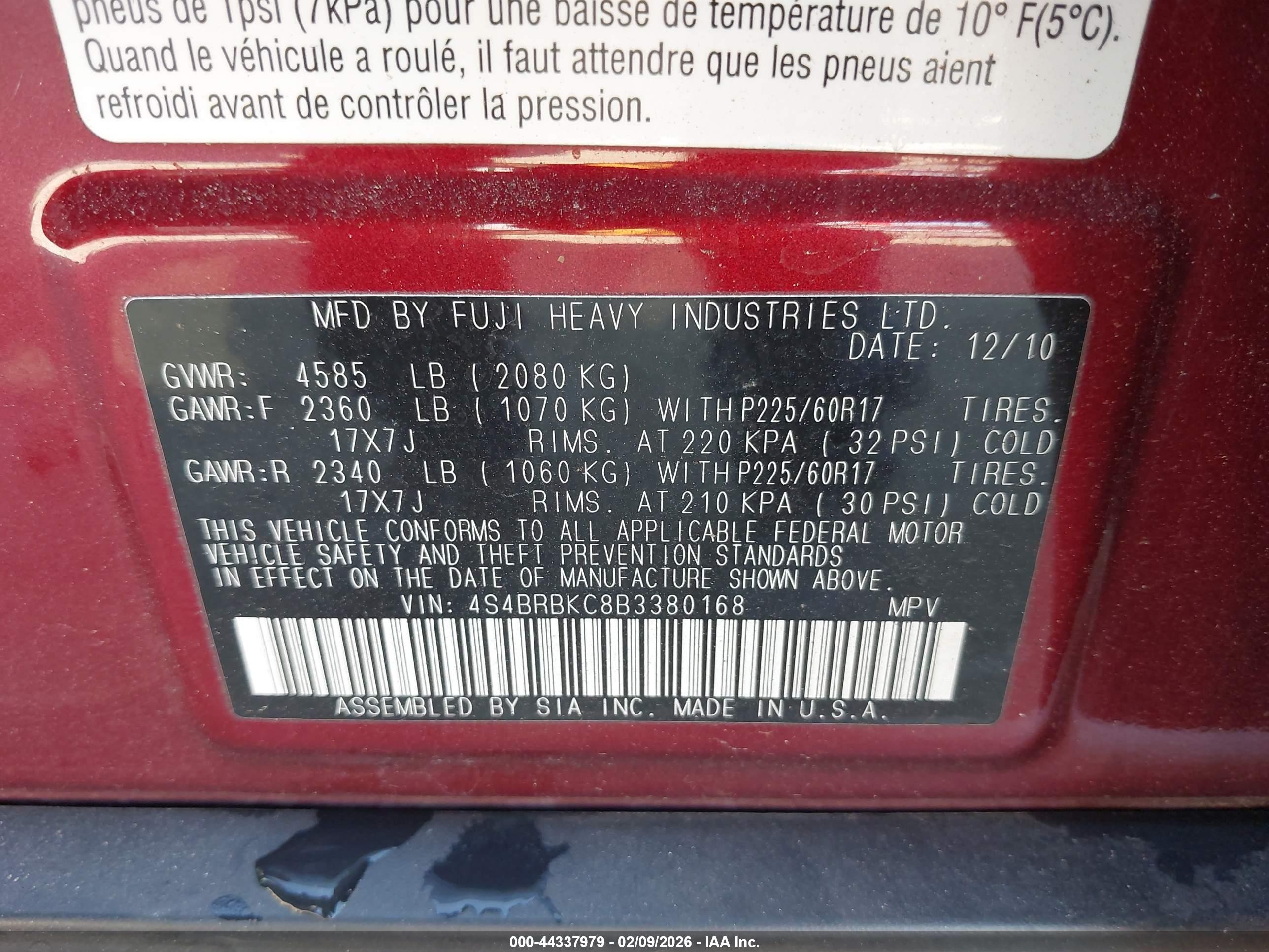SUBARU OUTBACK image 9