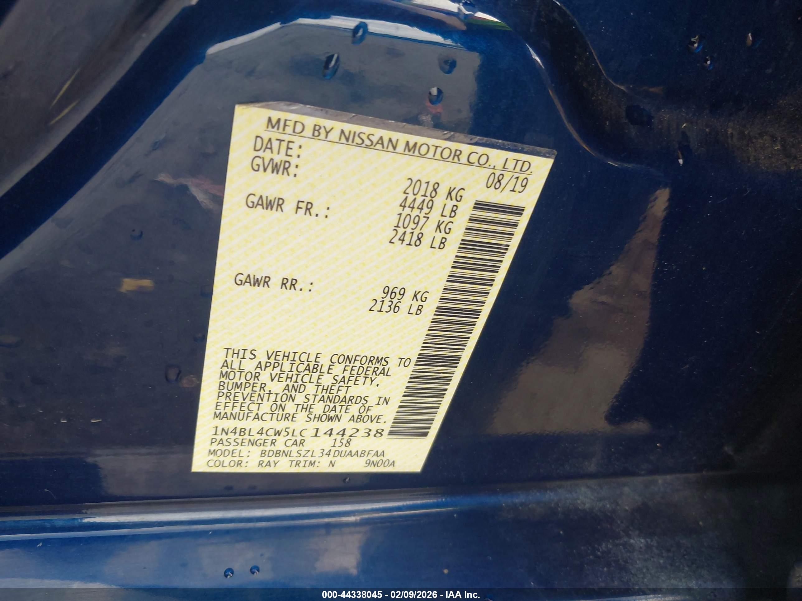 NISSAN ALTIMA image 9