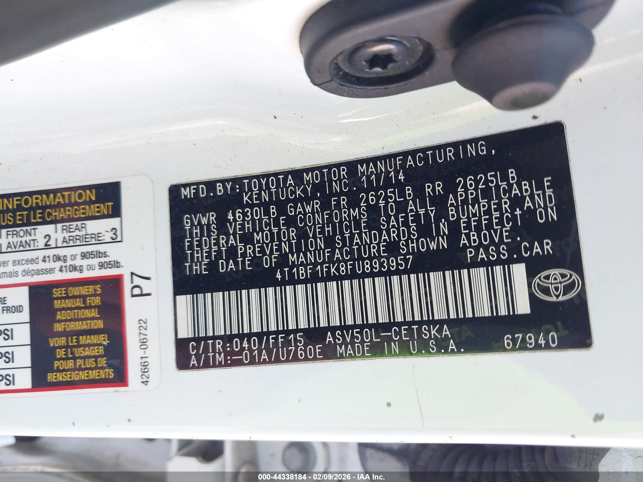 TOYOTA CAMRY image 9