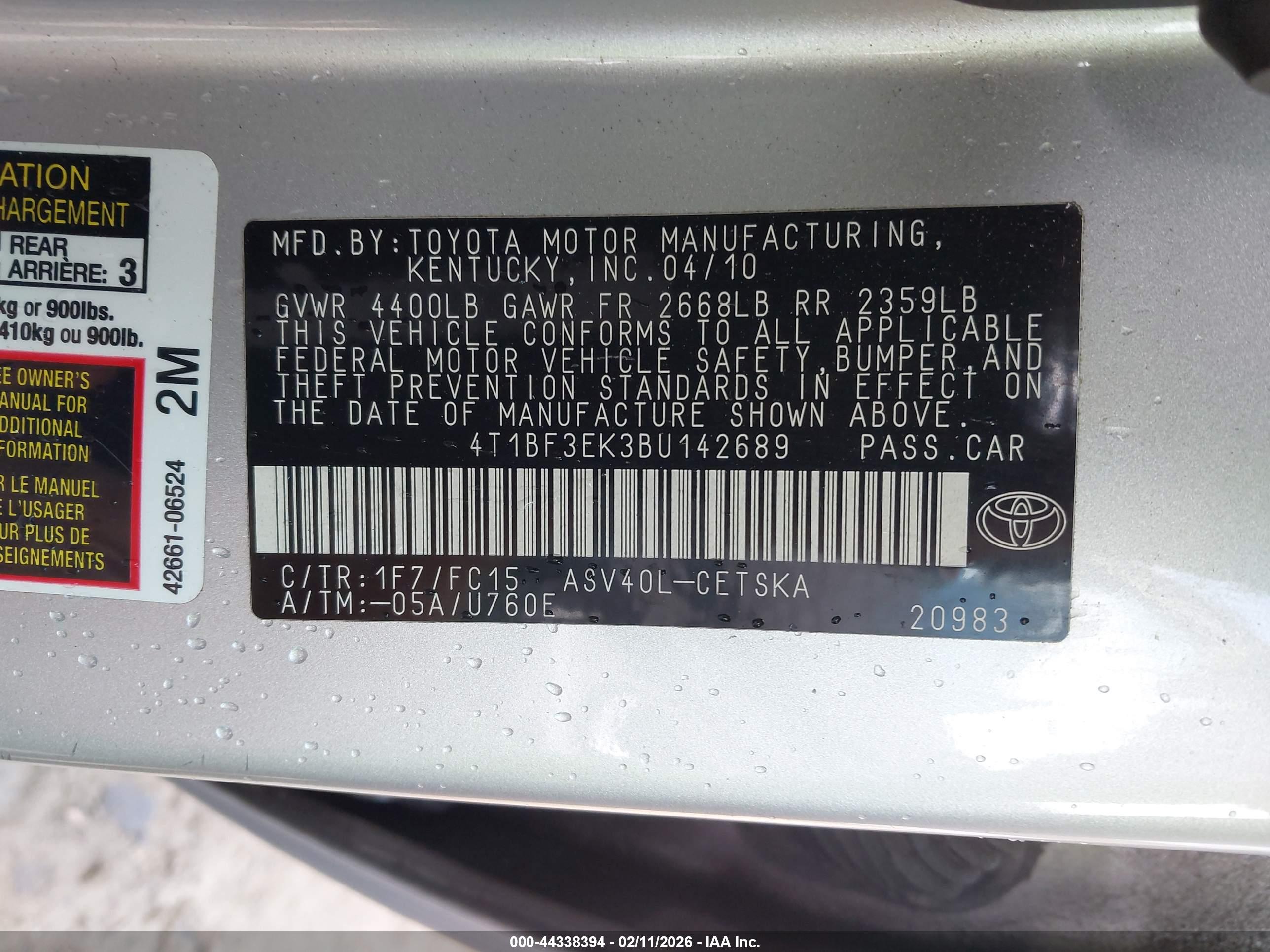 TOYOTA CAMRY image 9