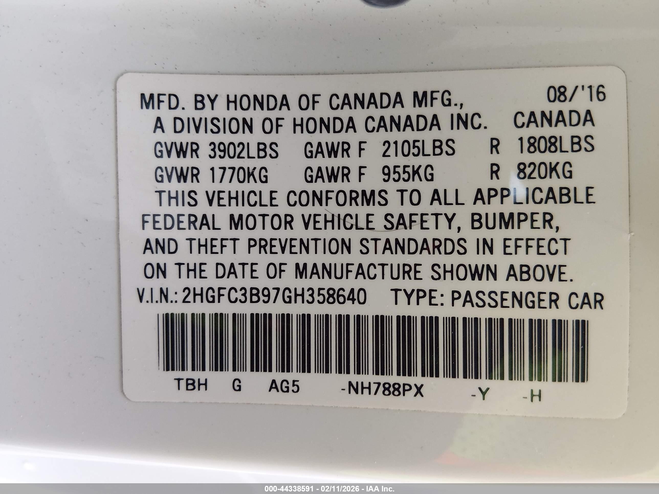 HONDA CIVIC image 9