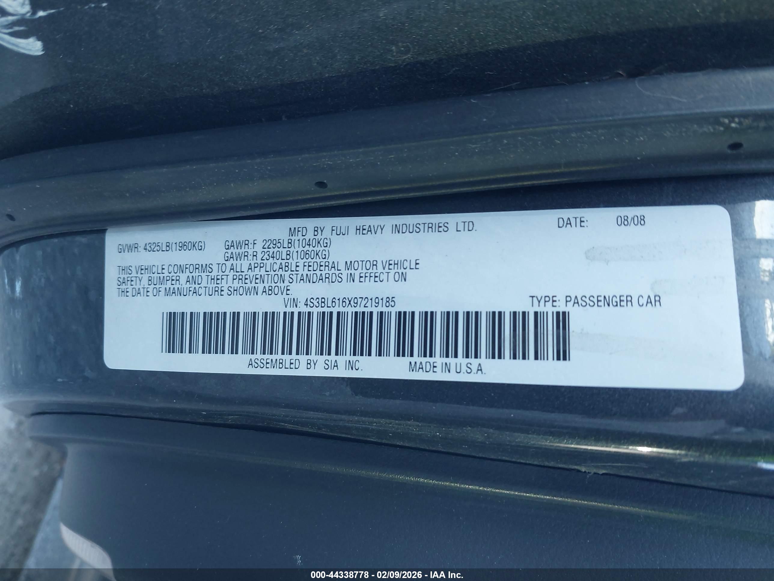 SUBARU LEGACY image 9