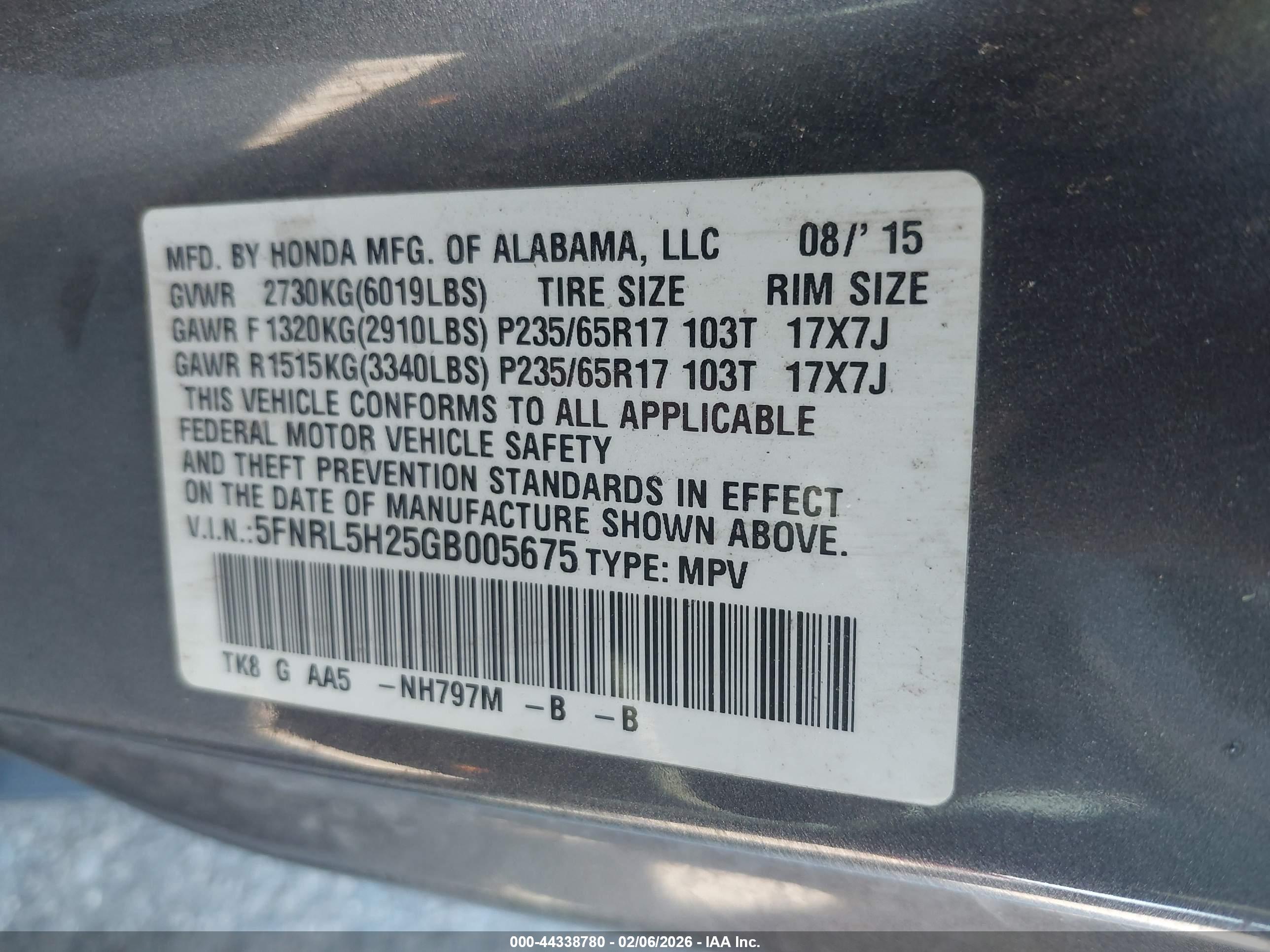 HONDA ODYSSEY image 9