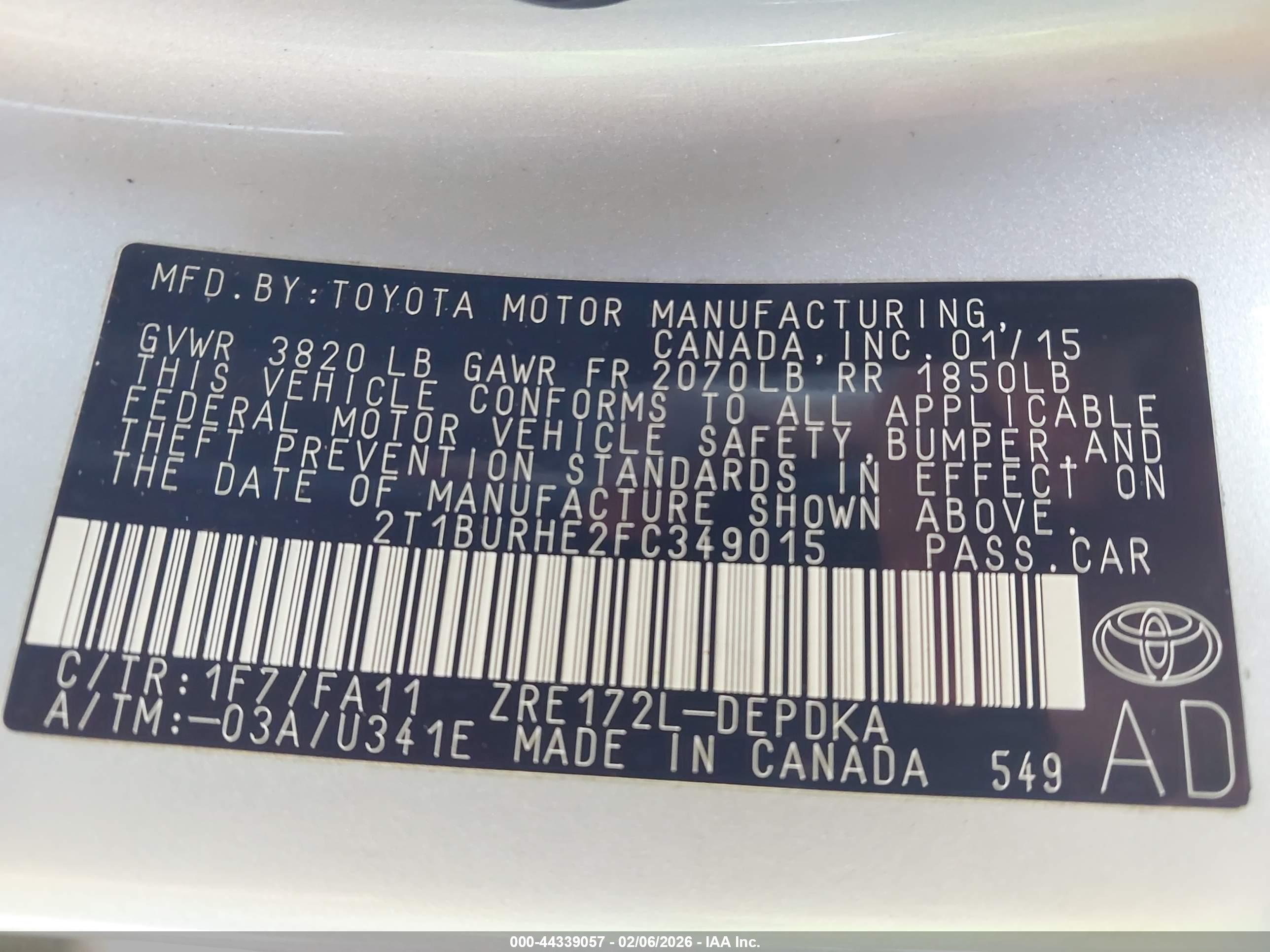 TOYOTA COROLLA image 9