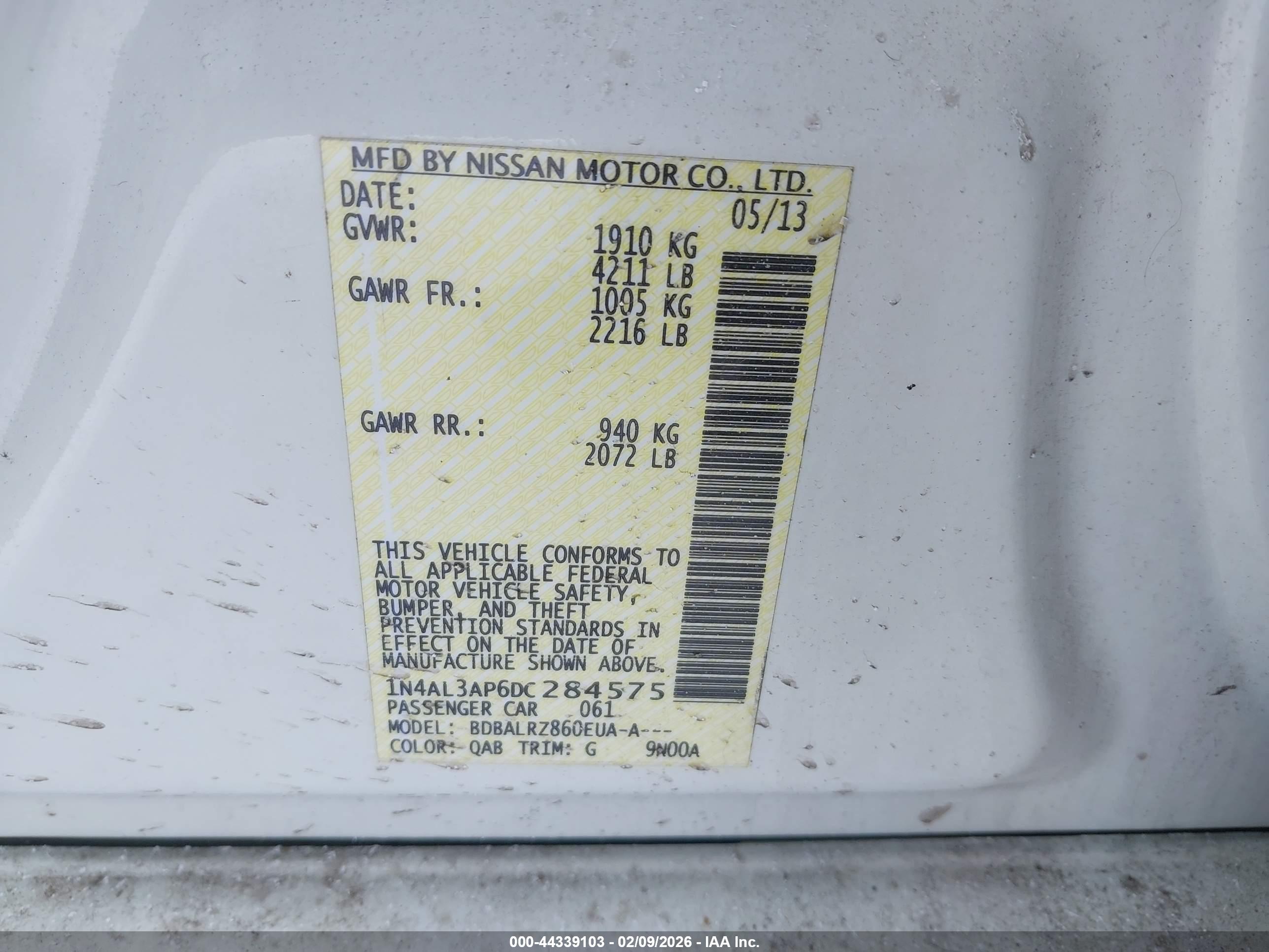 NISSAN ALTIMA image 9