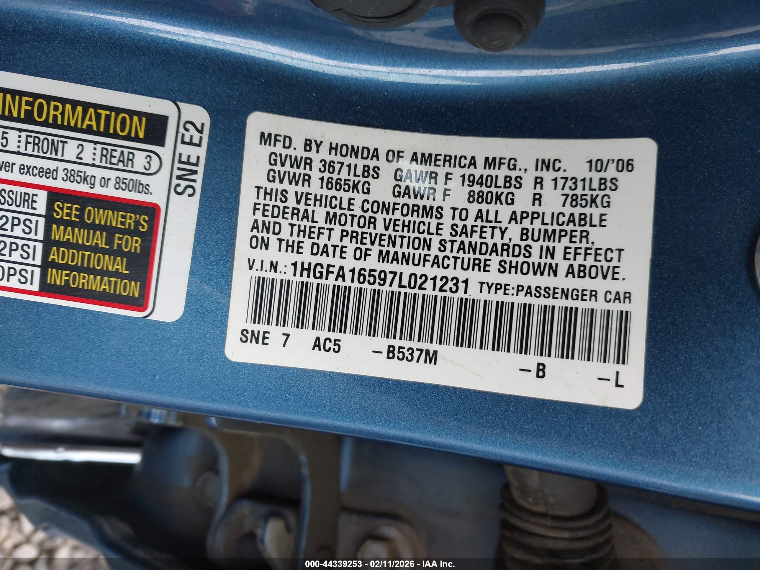 HONDA CIVIC image 9