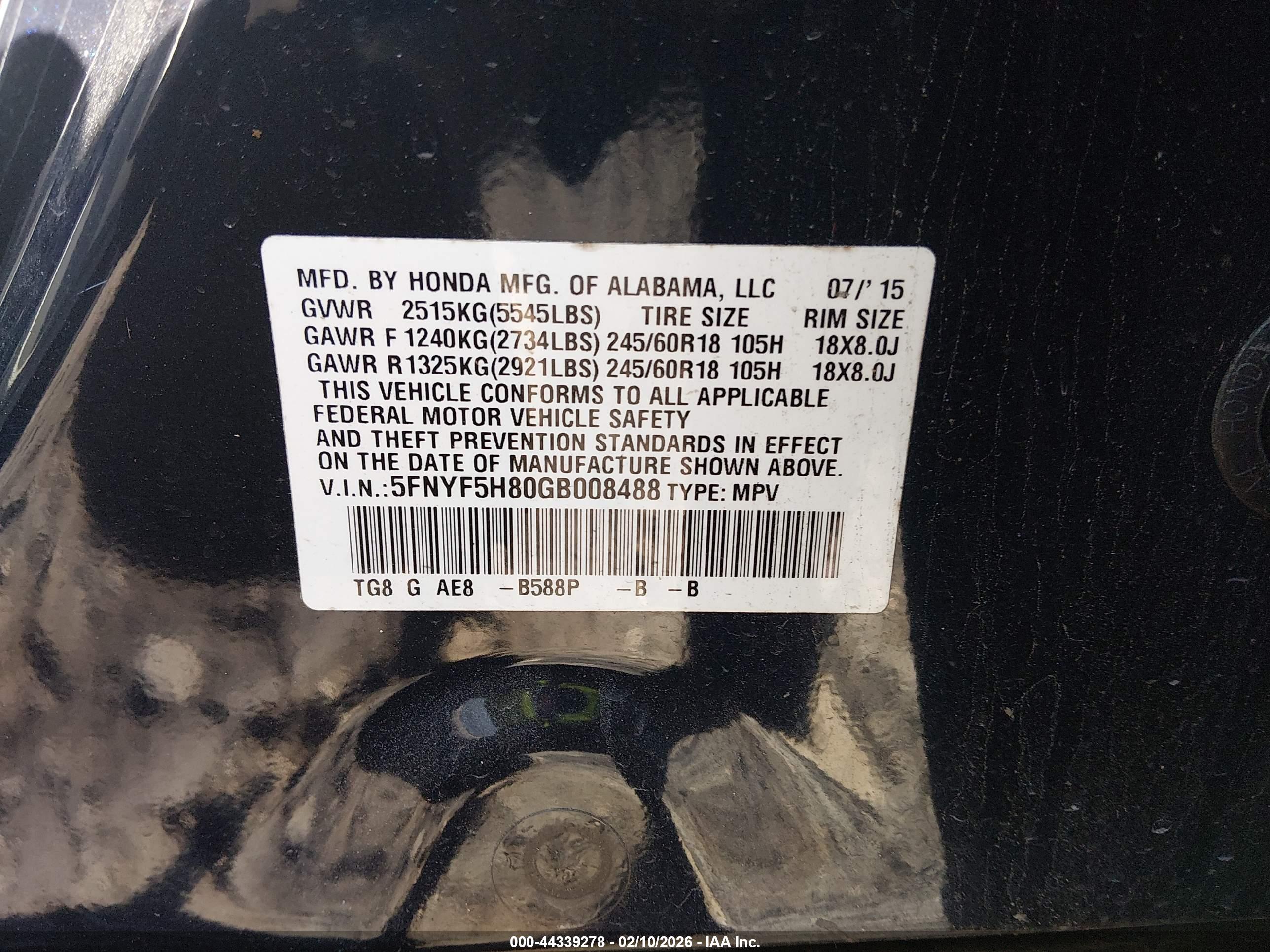 HONDA PILOT image 9