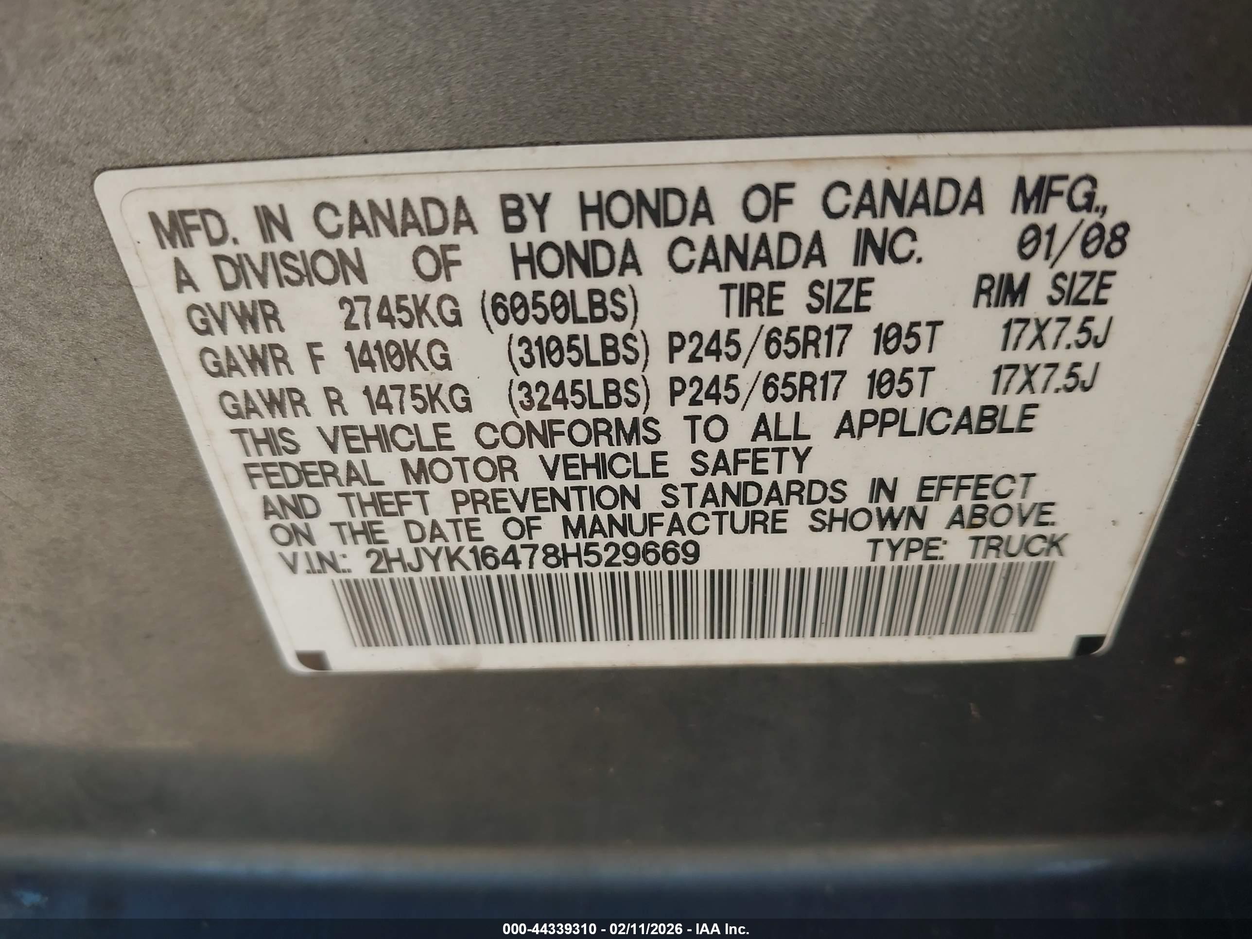 HONDA RIDGELINE image 9