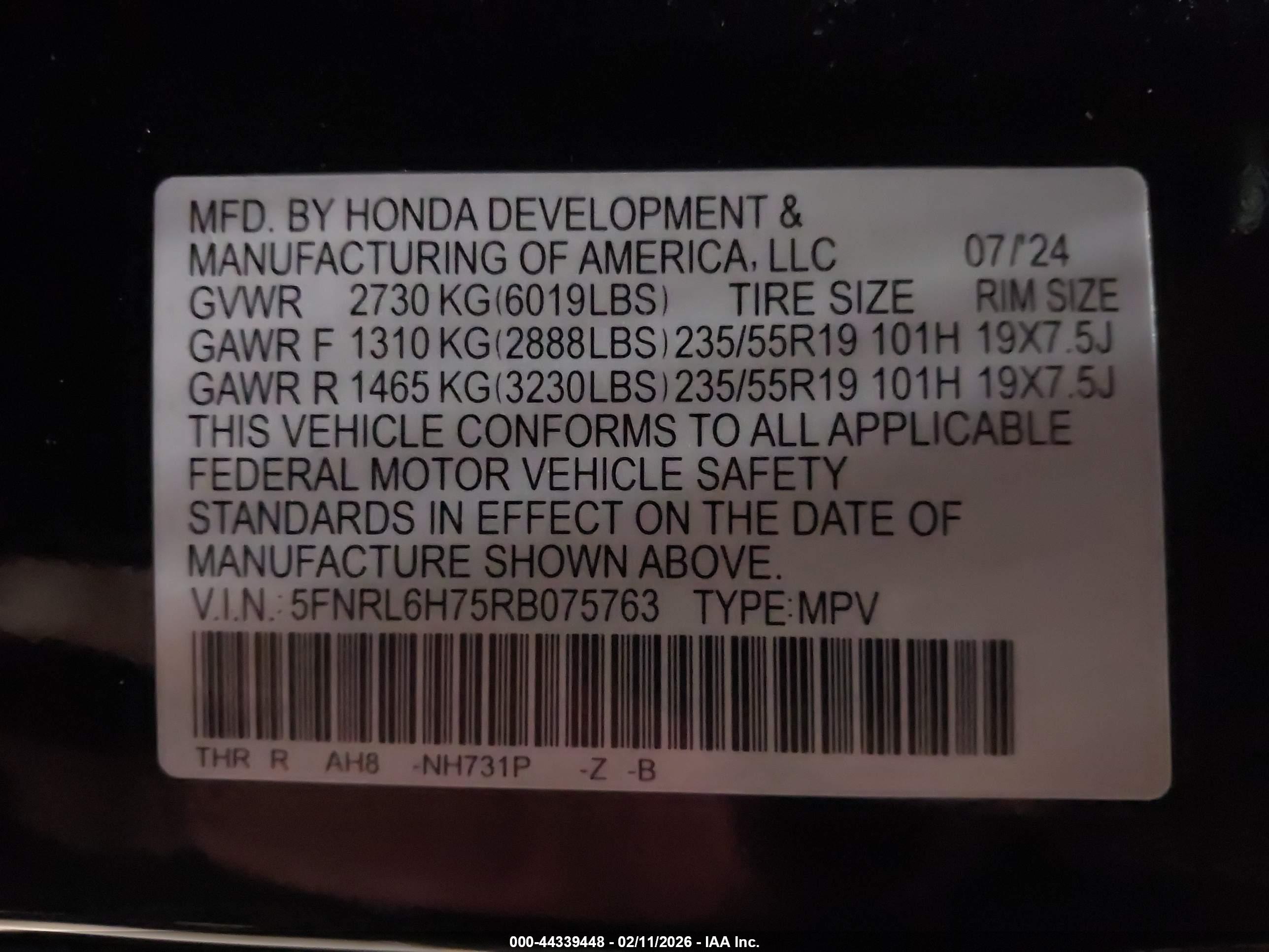 HONDA ODYSSEY image 9