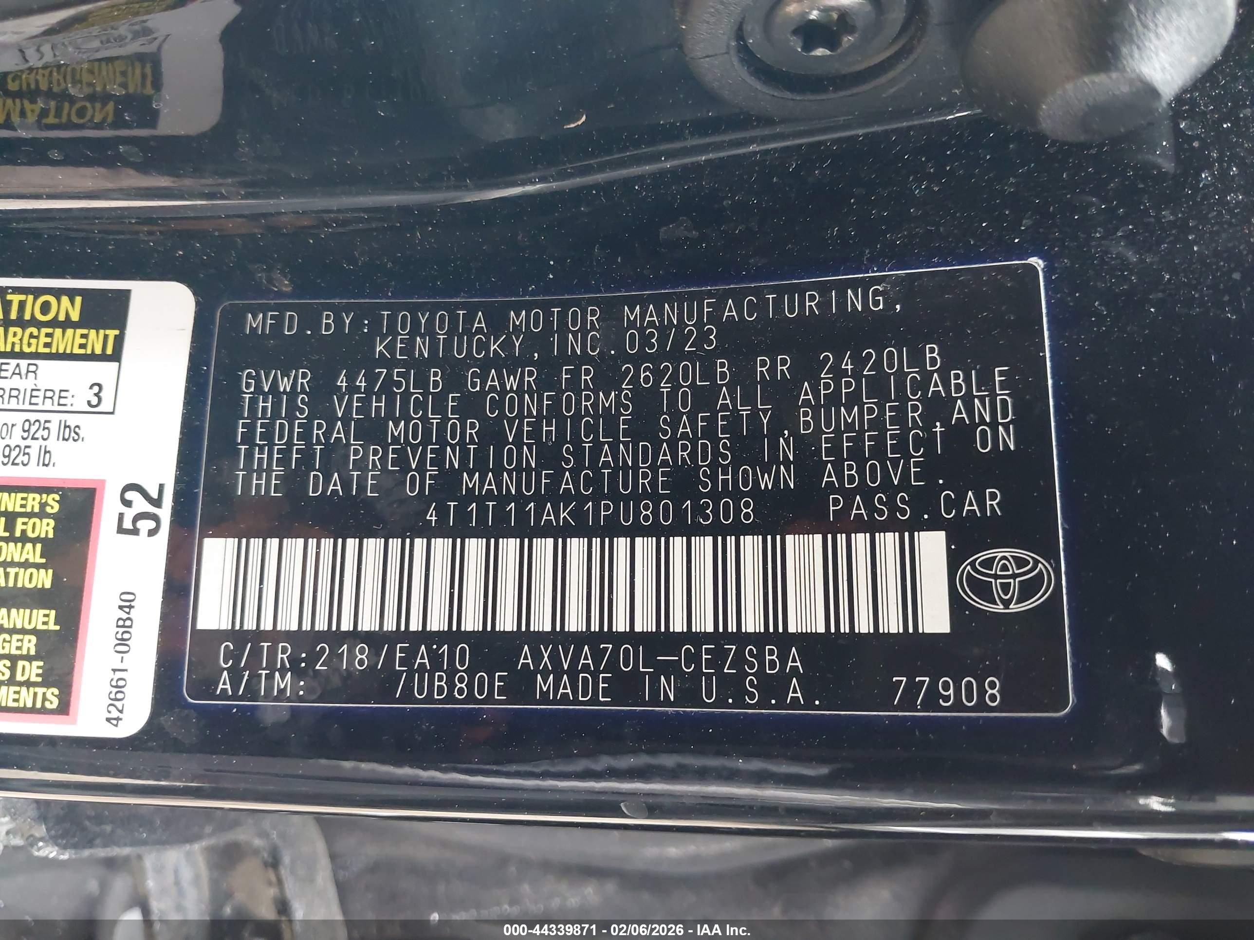 TOYOTA CAMRY image 9