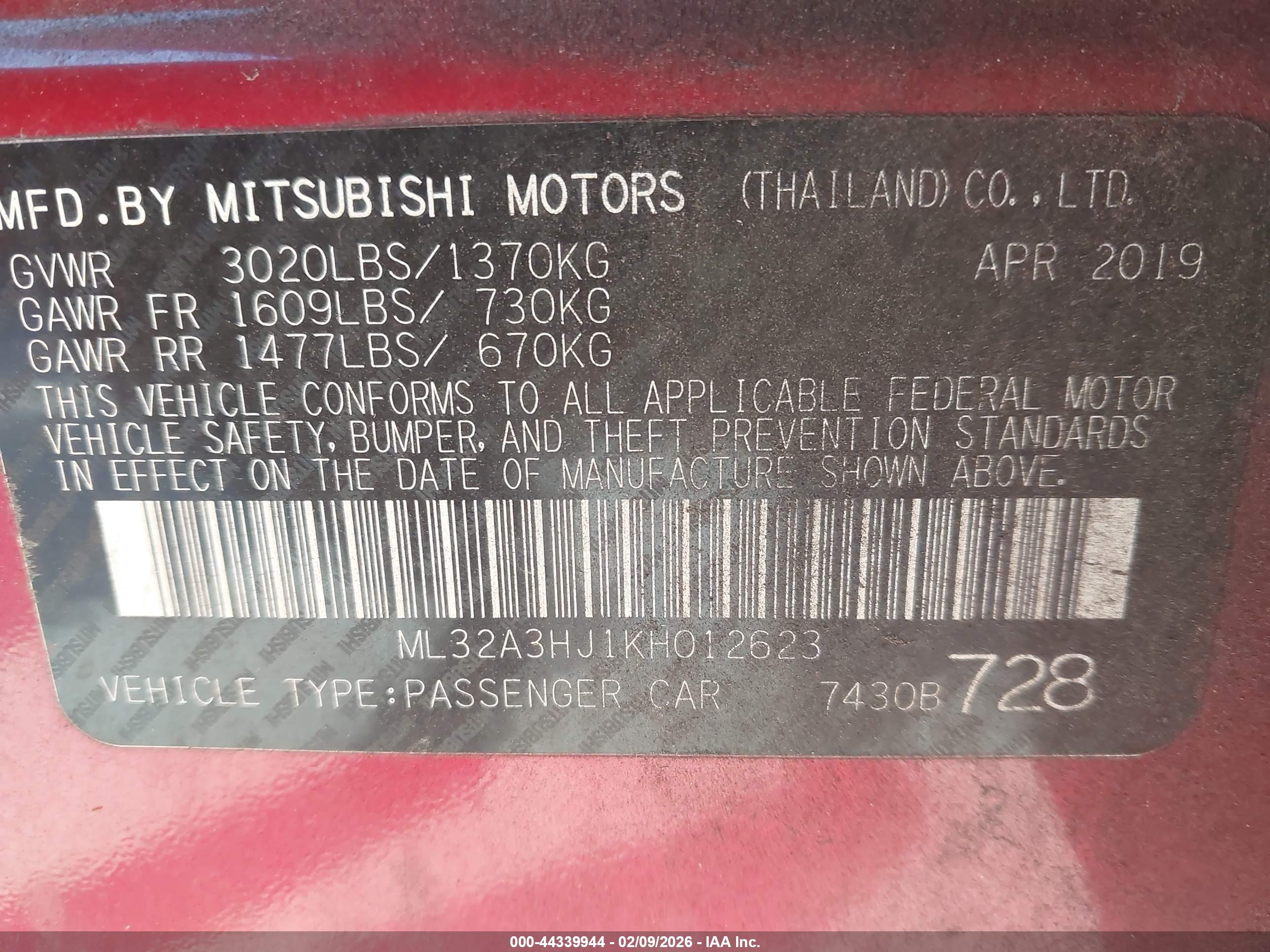 MITSUBISHI MIRAGE image 9