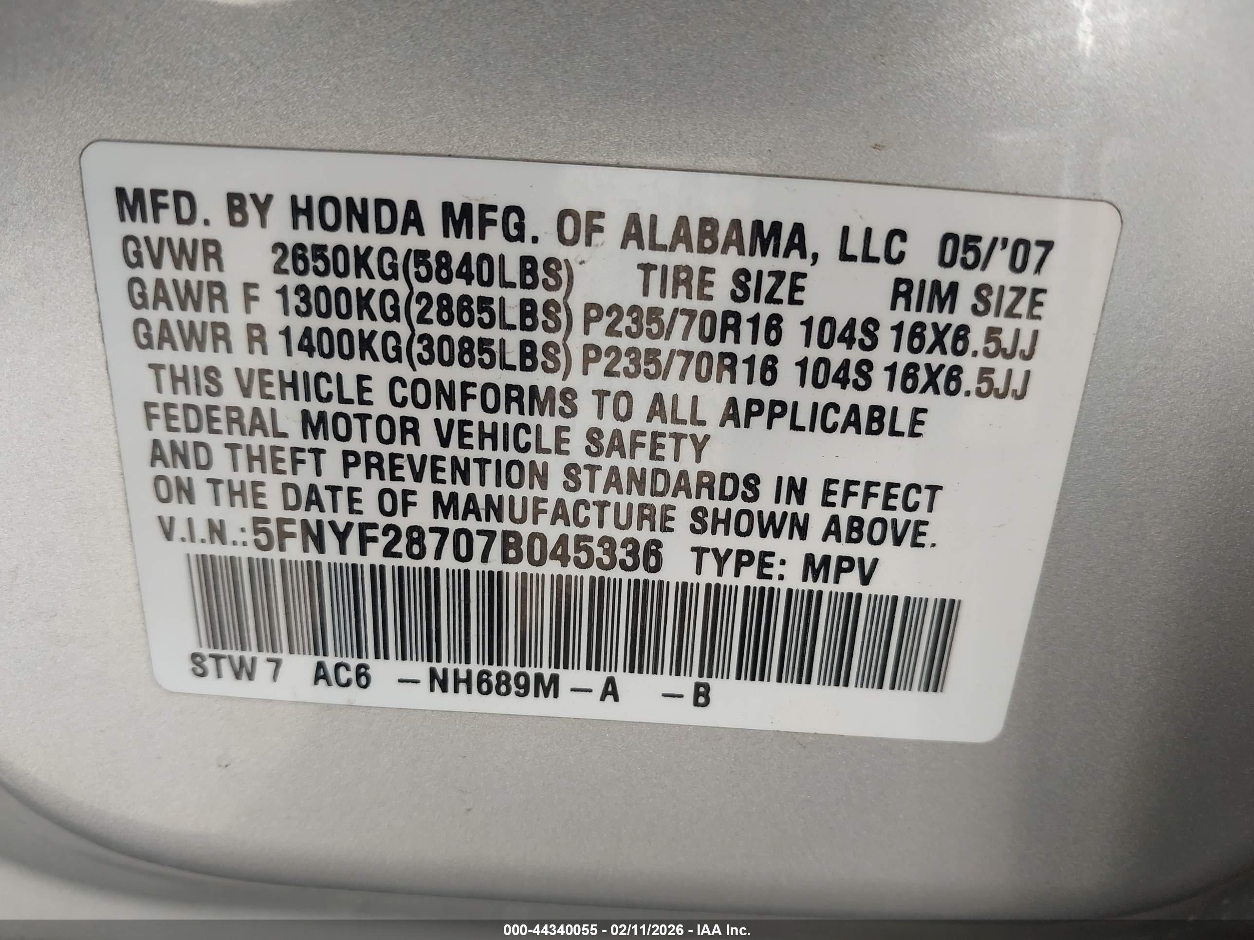 HONDA PILOT image 9