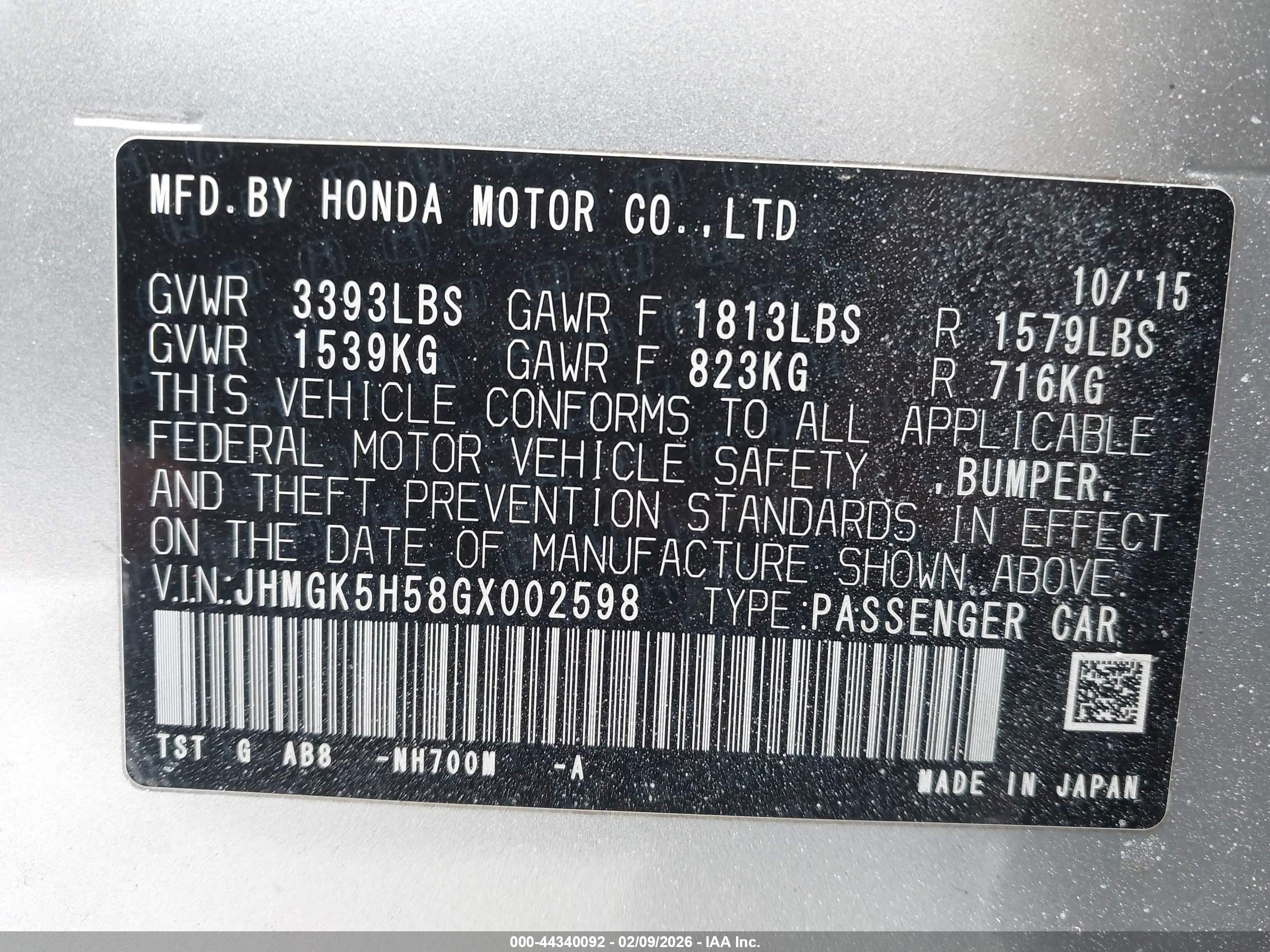 HONDA FIT image 9