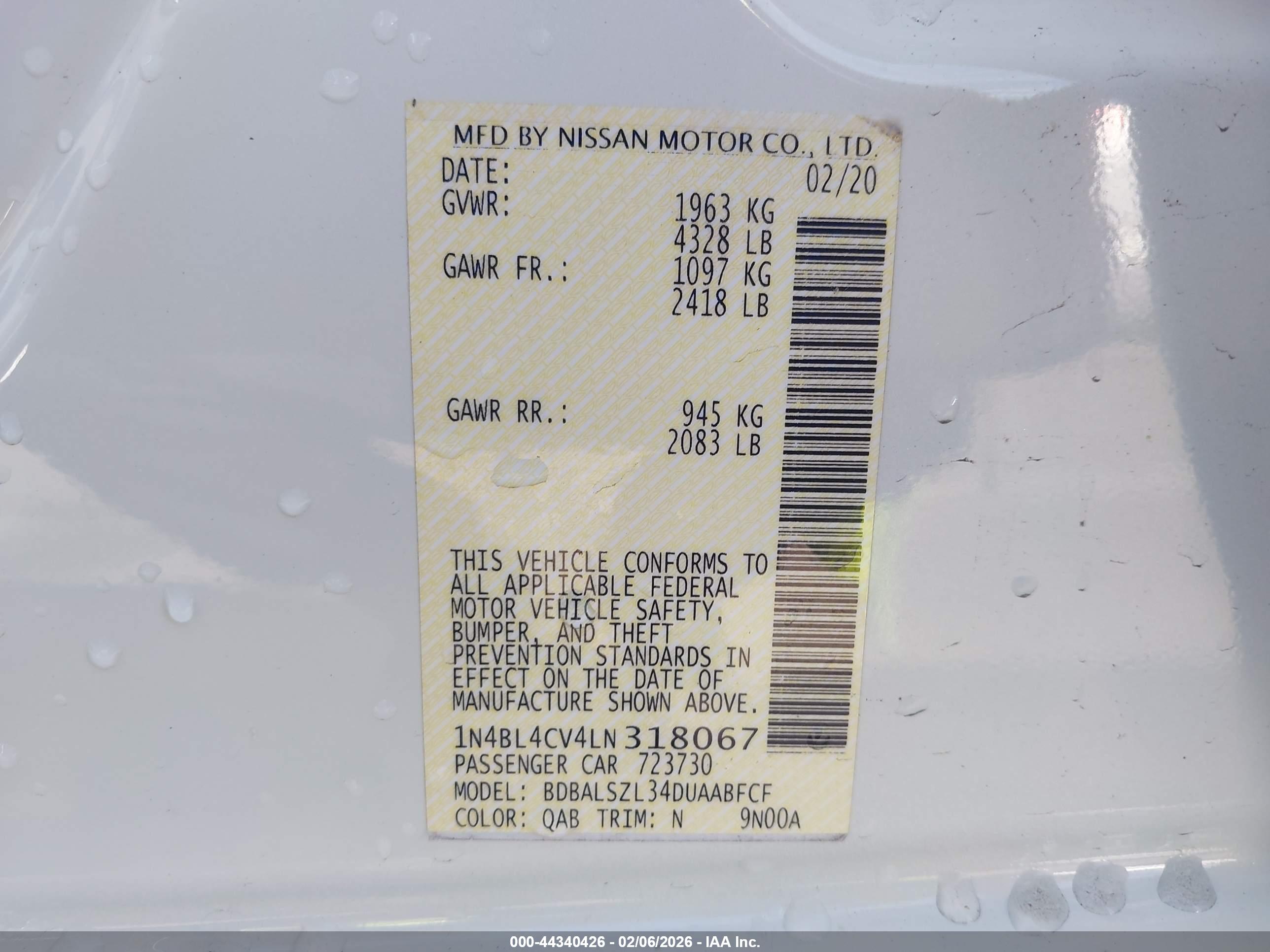 NISSAN ALTIMA image 9