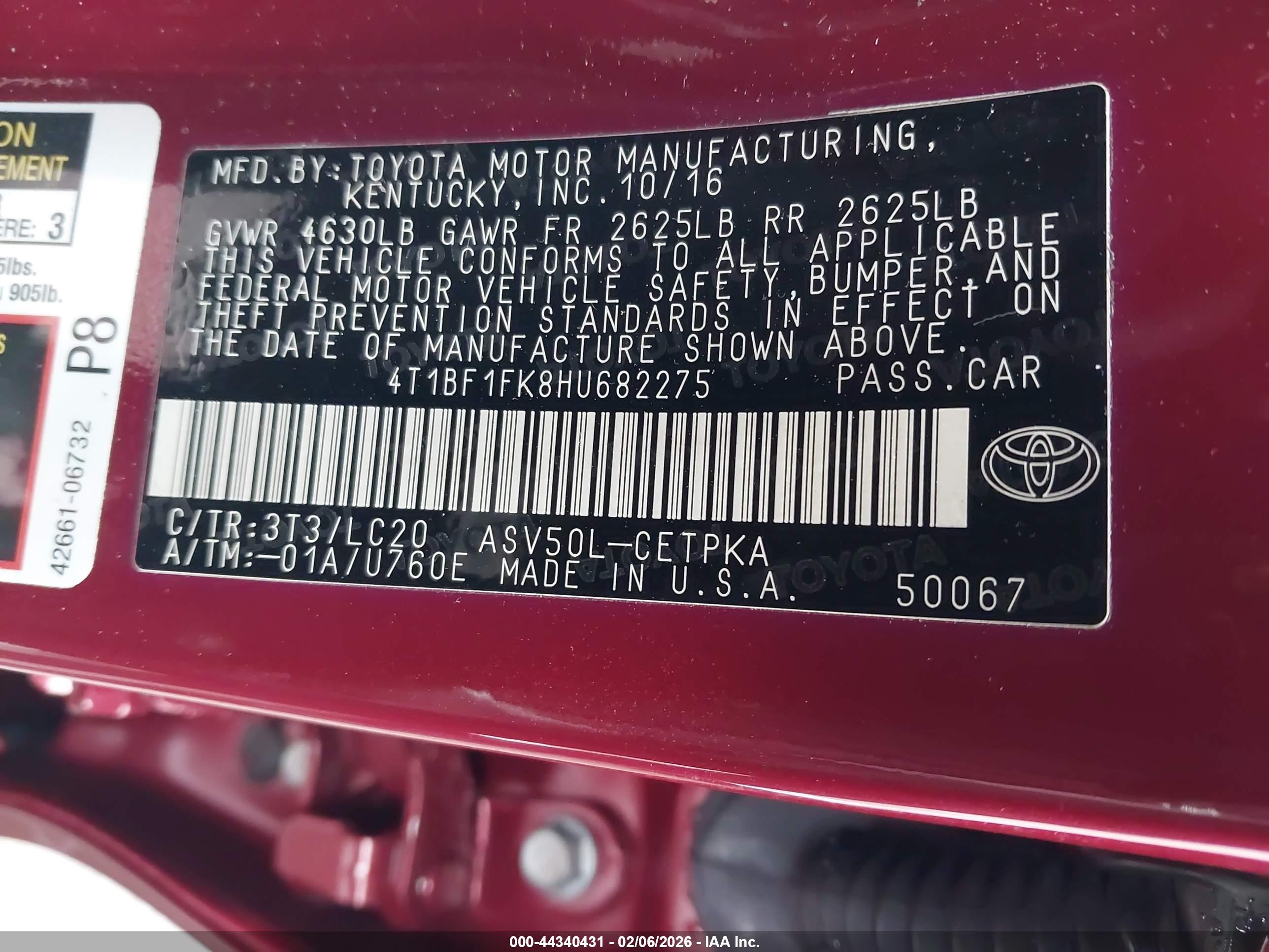 TOYOTA CAMRY image 9