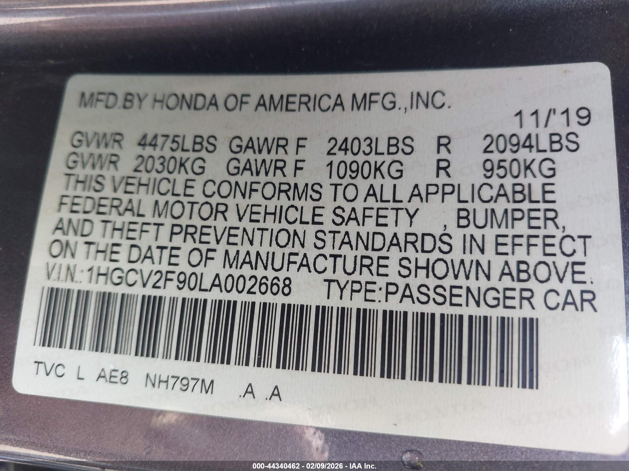 HONDA ACCORD image 9