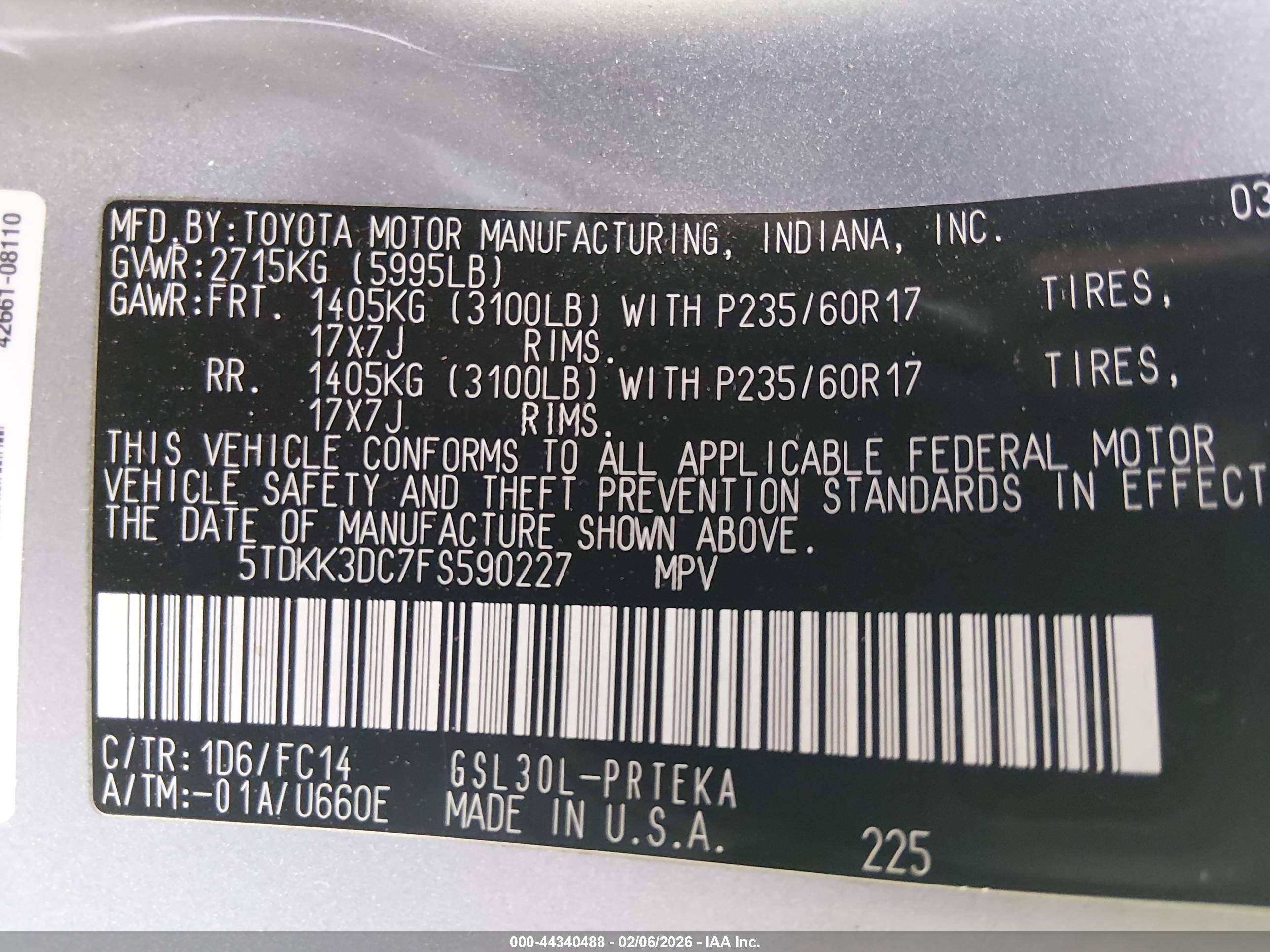 TOYOTA SIENNA image 9