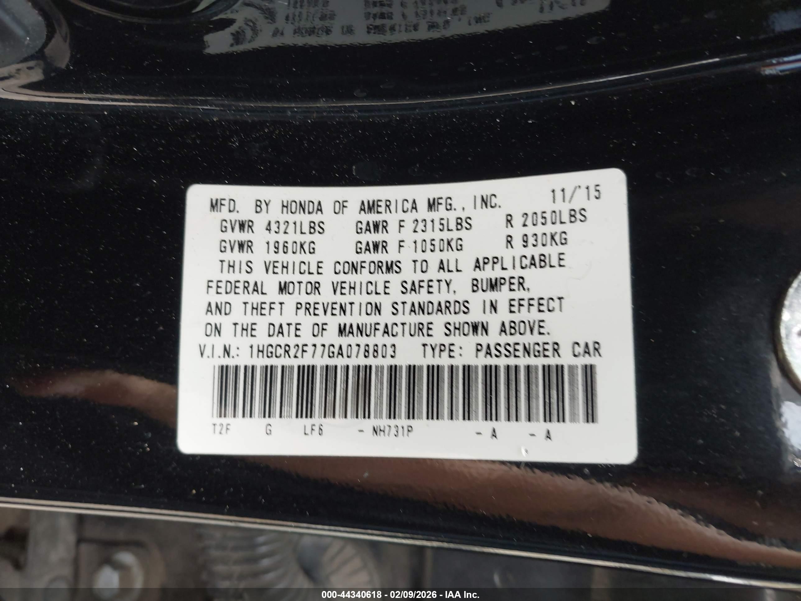 HONDA ACCORD image 9