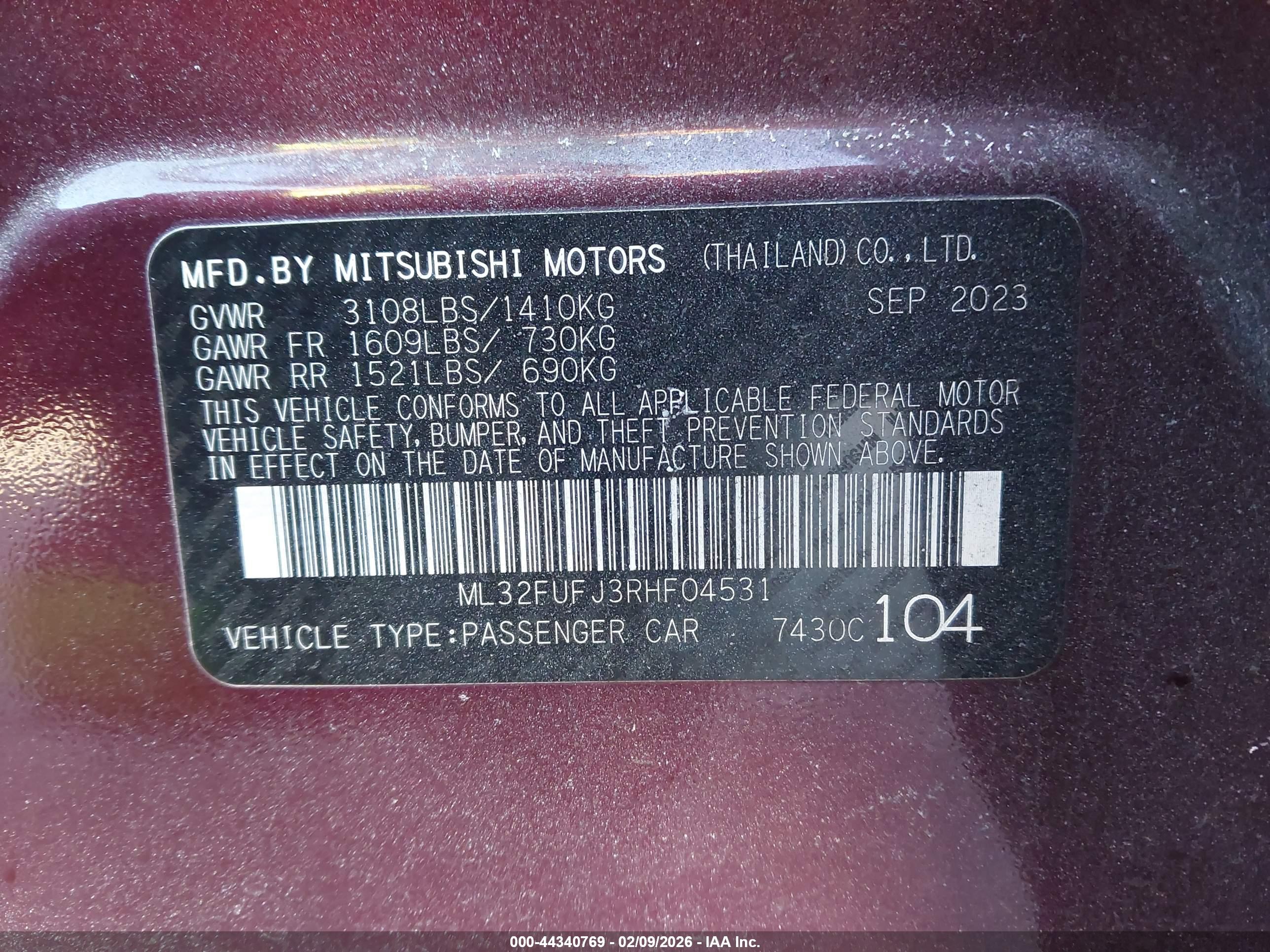 MITSUBISHI MIRAGE image 9