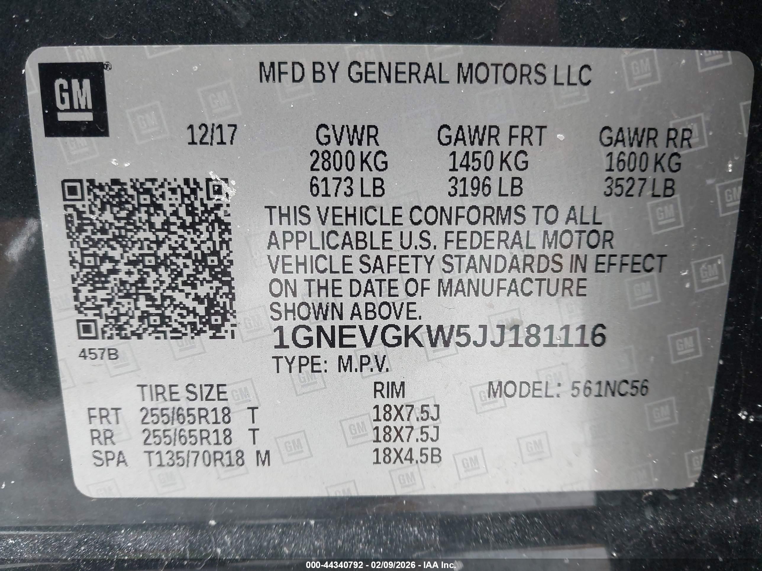 CHEVROLET TRAVERSE image 9