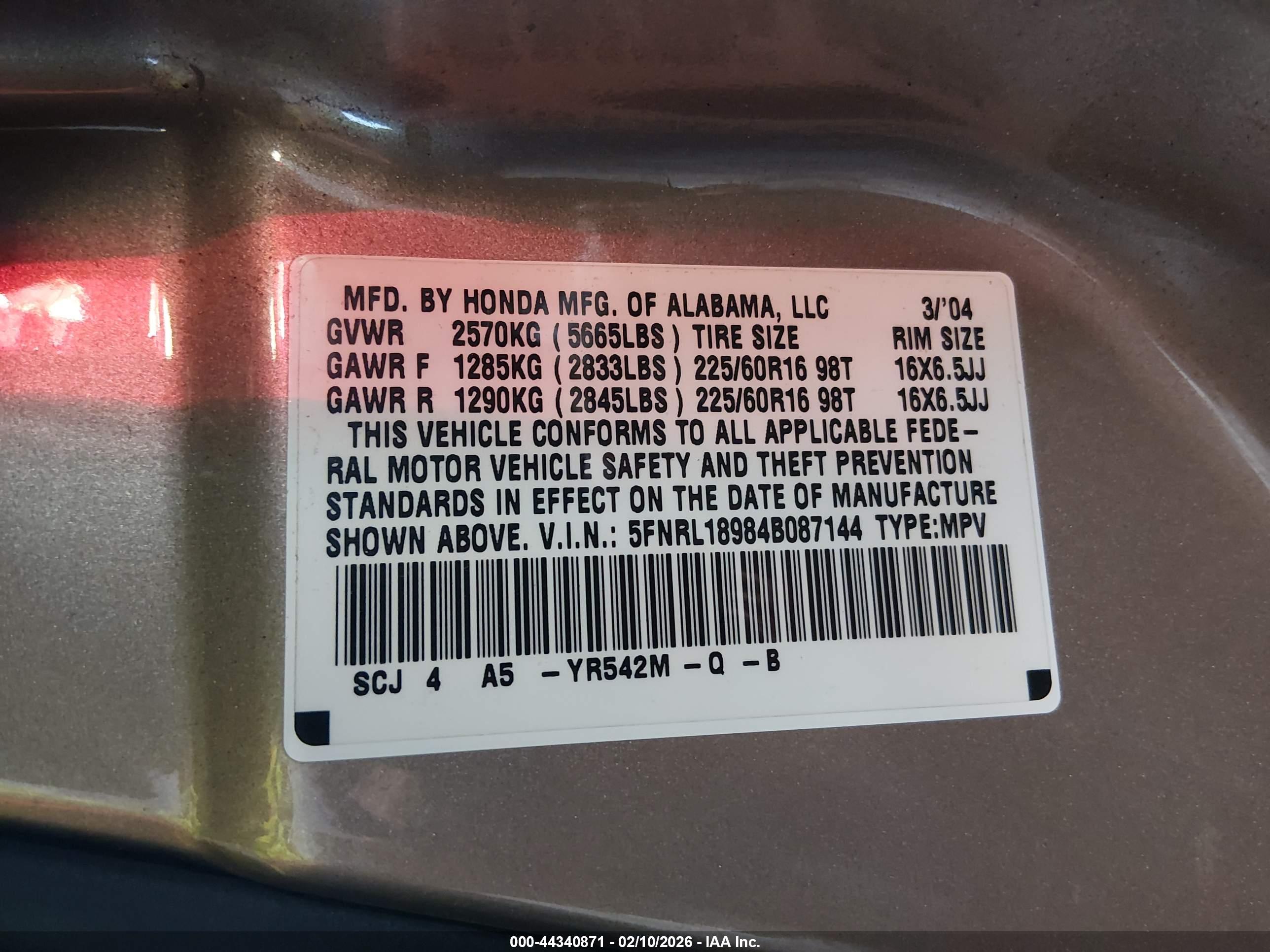 HONDA ODYSSEY image 9