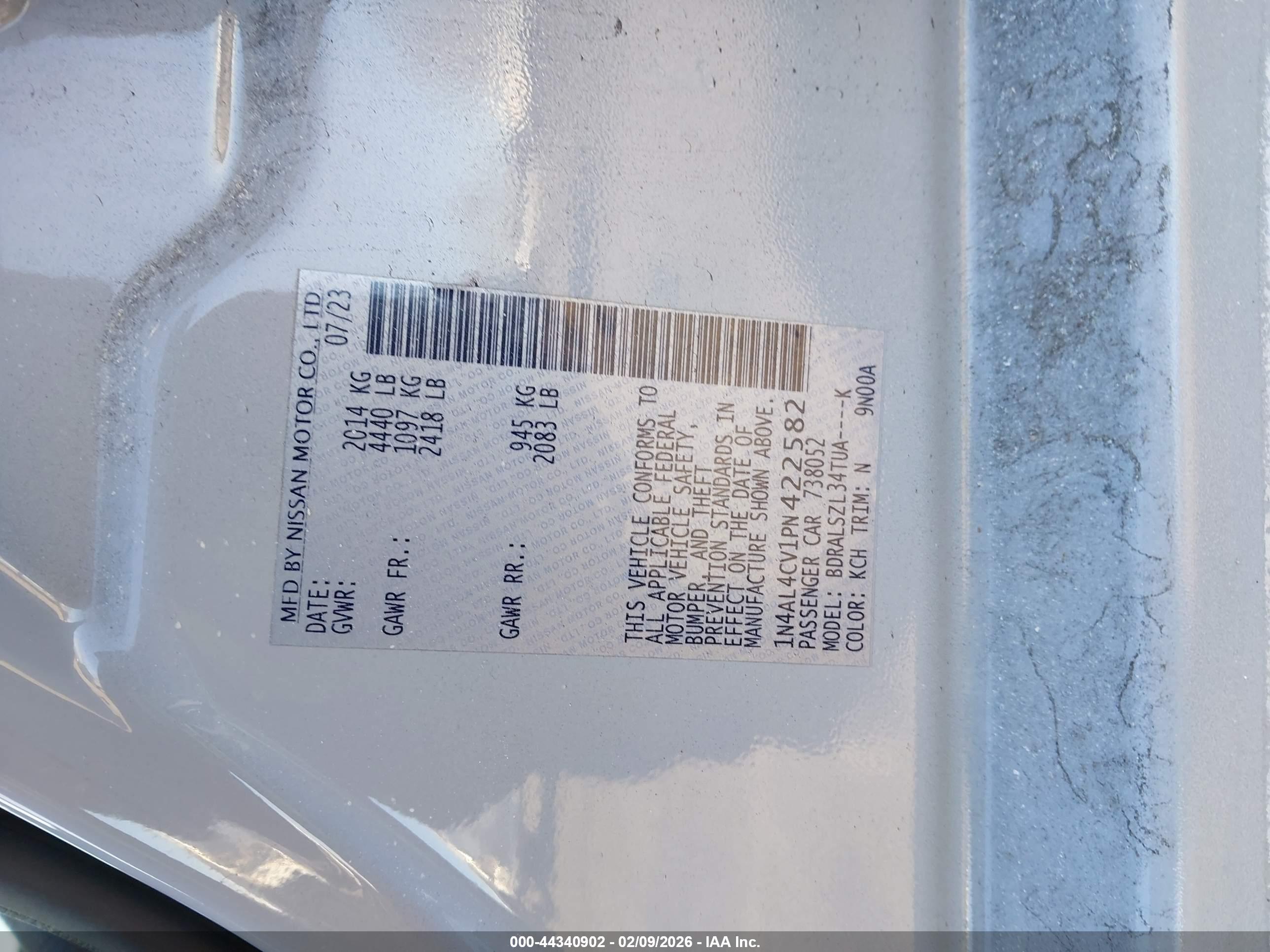 NISSAN ALTIMA image 9