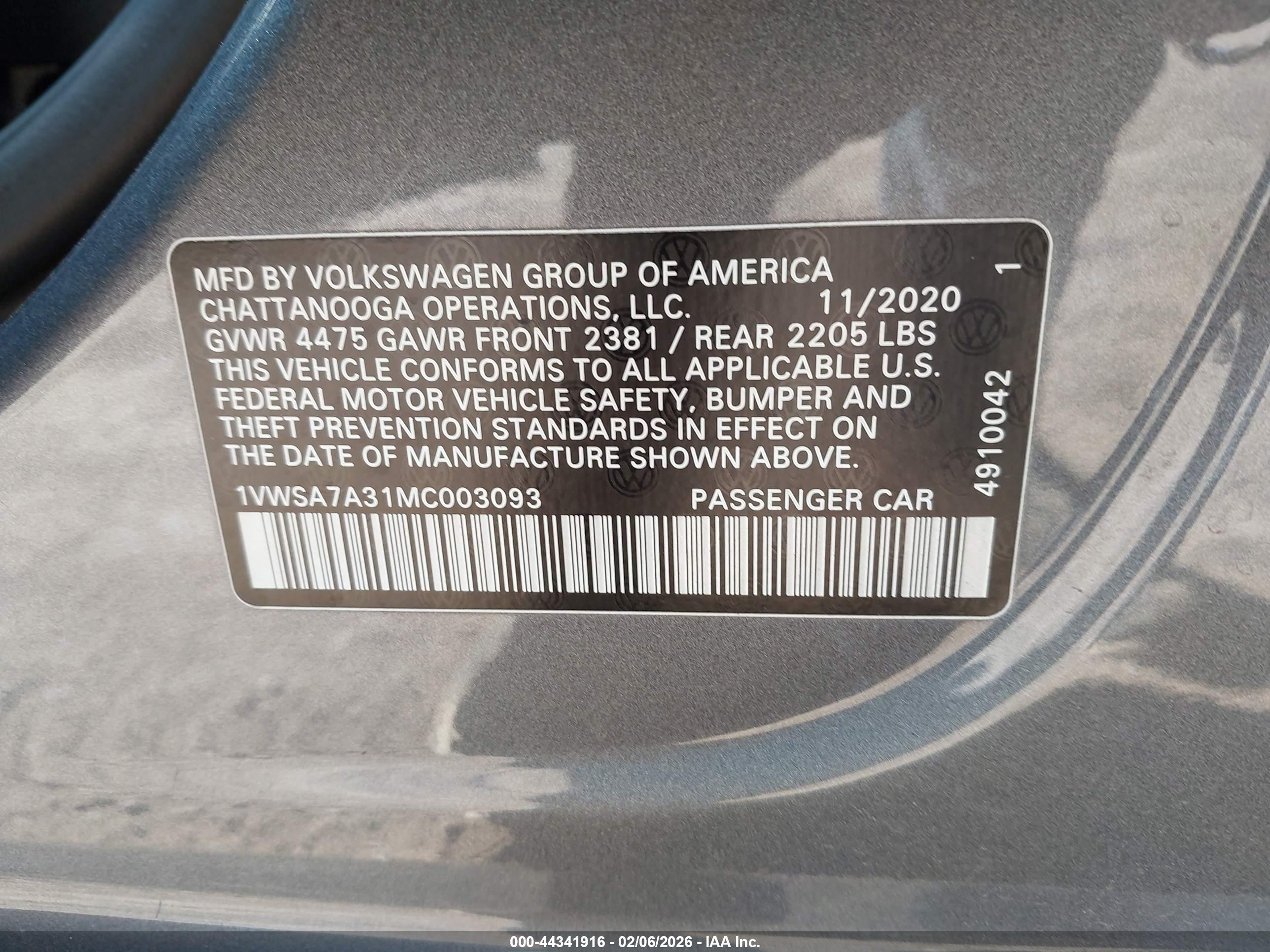 VOLKSWAGEN PASSAT image 9