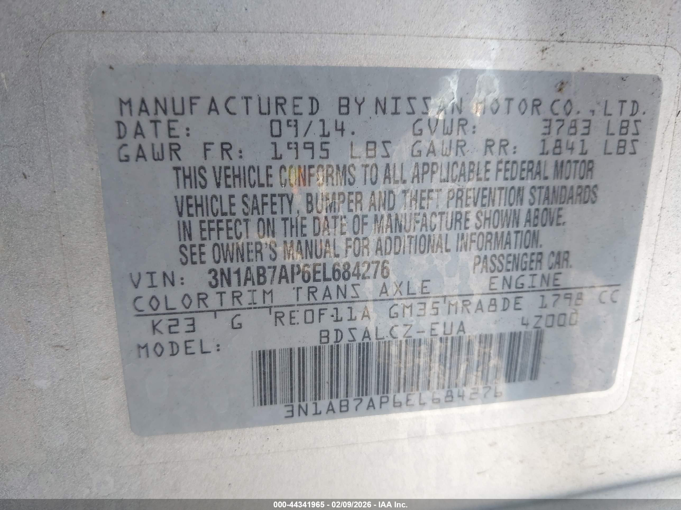 NISSAN SENTRA image 9