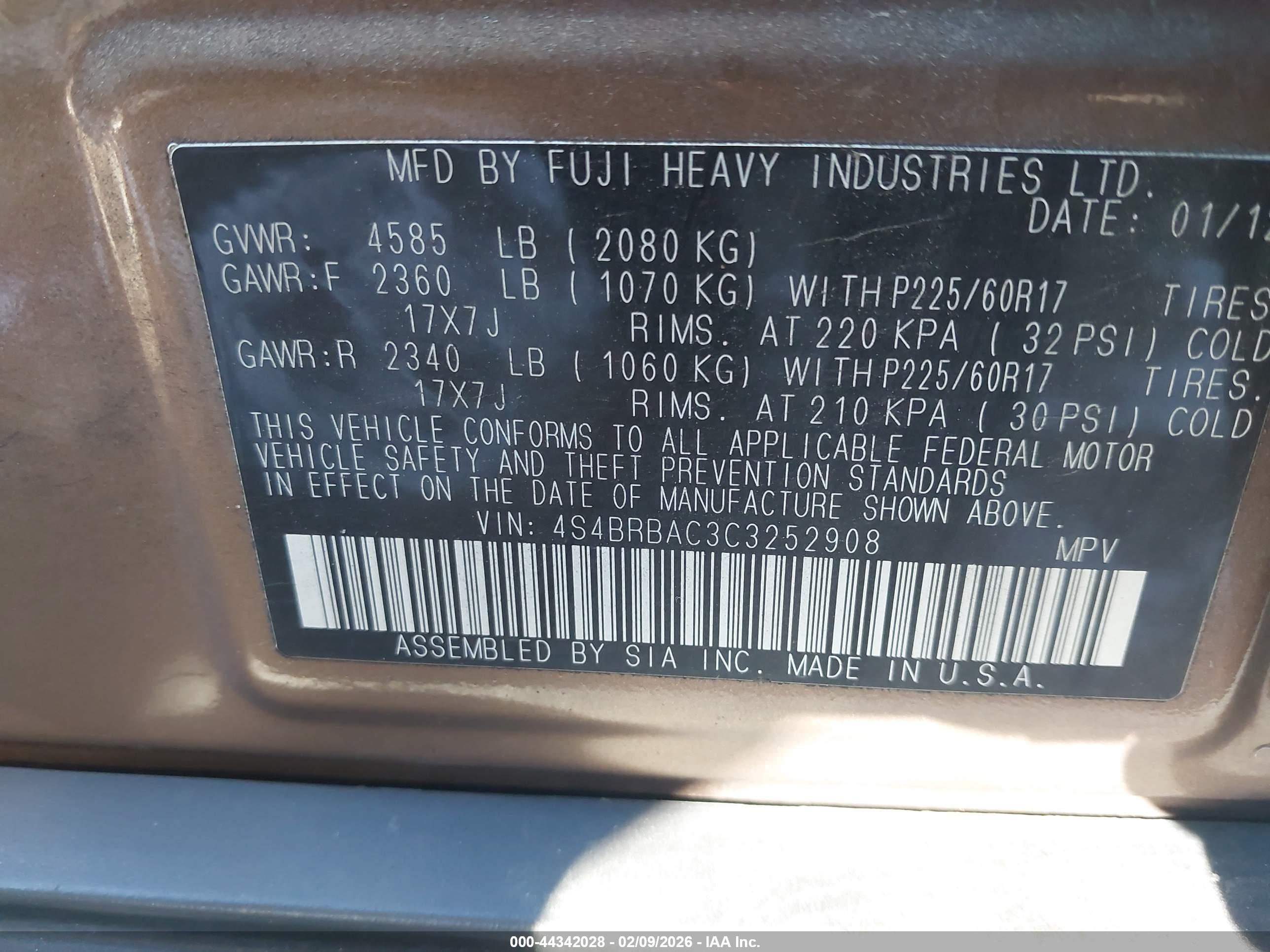 SUBARU OUTBACK image 9