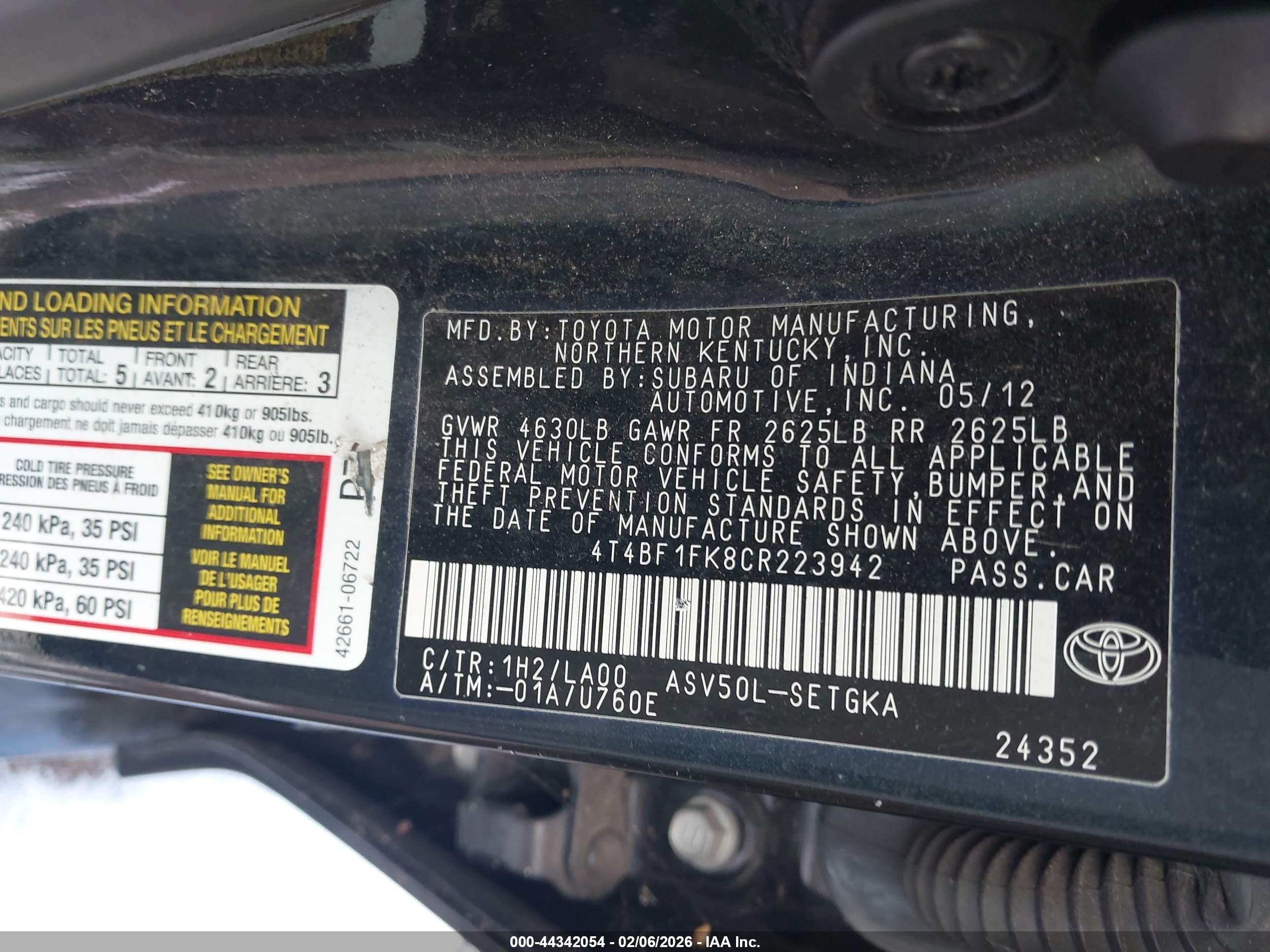 TOYOTA CAMRY image 9