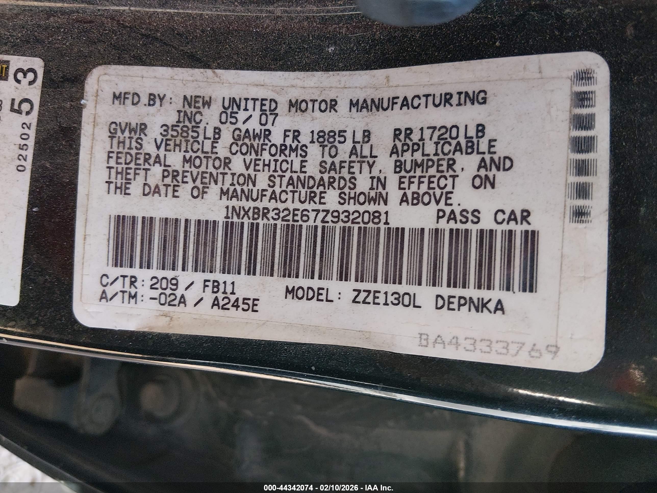 TOYOTA COROLLA image 9