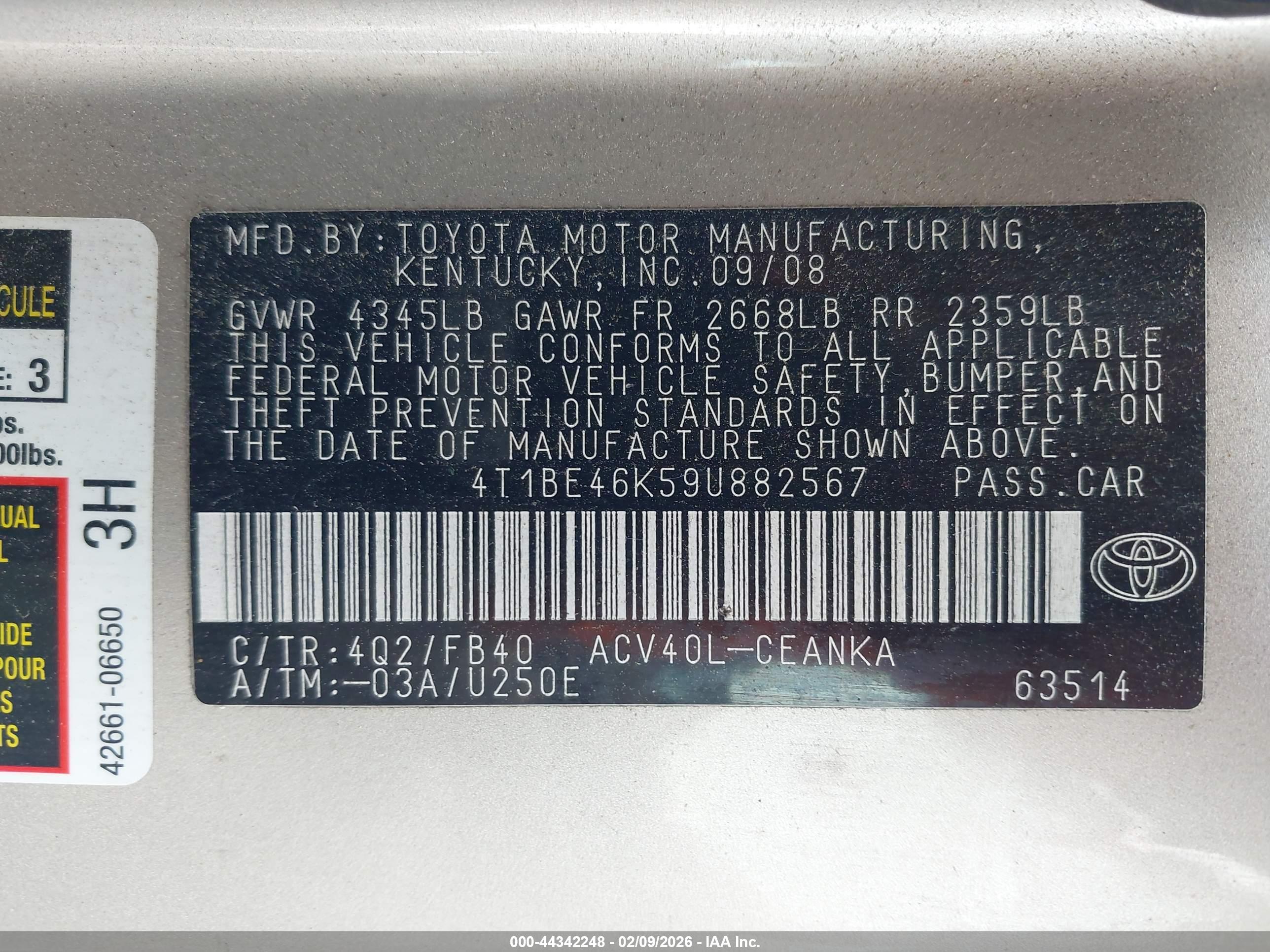 TOYOTA CAMRY image 9