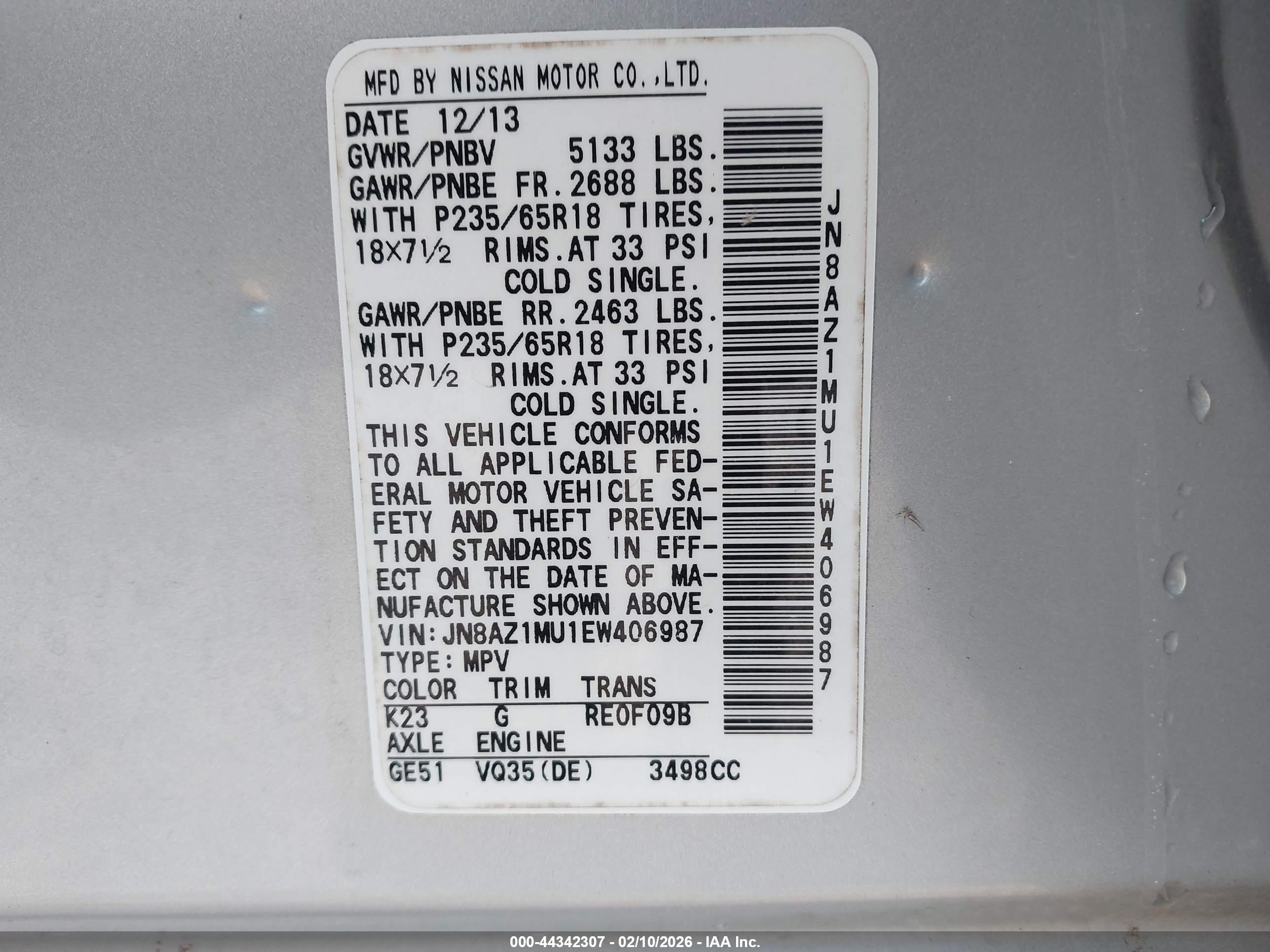 NISSAN MURANO image 9