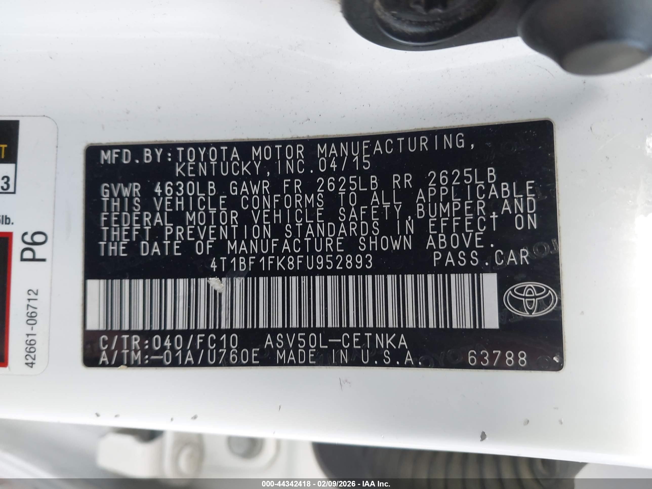 TOYOTA CAMRY image 9
