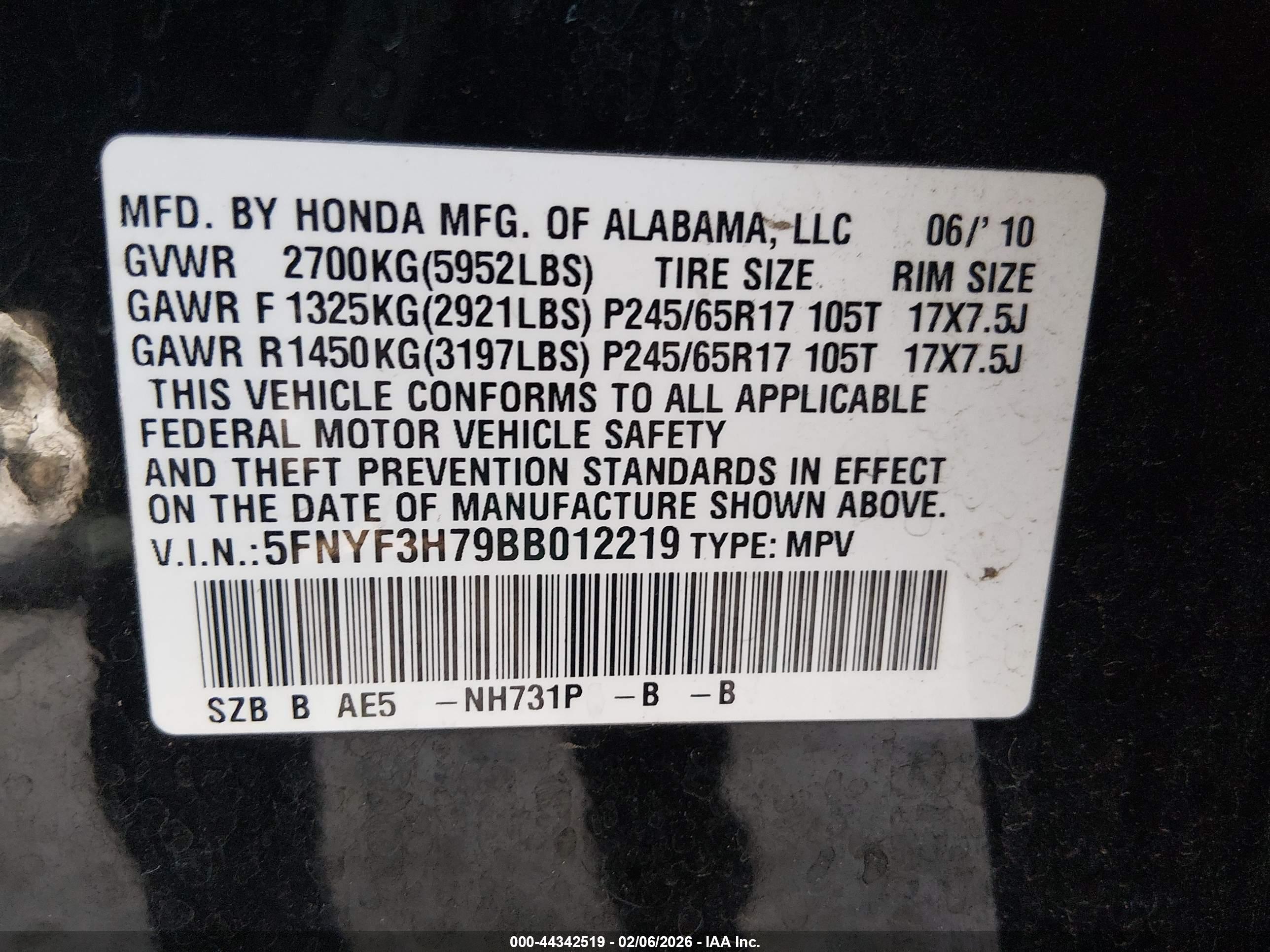 HONDA PILOT image 9
