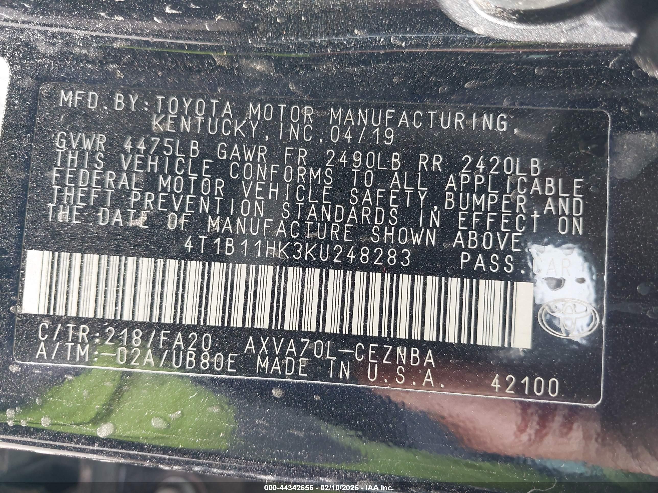 TOYOTA CAMRY image 9
