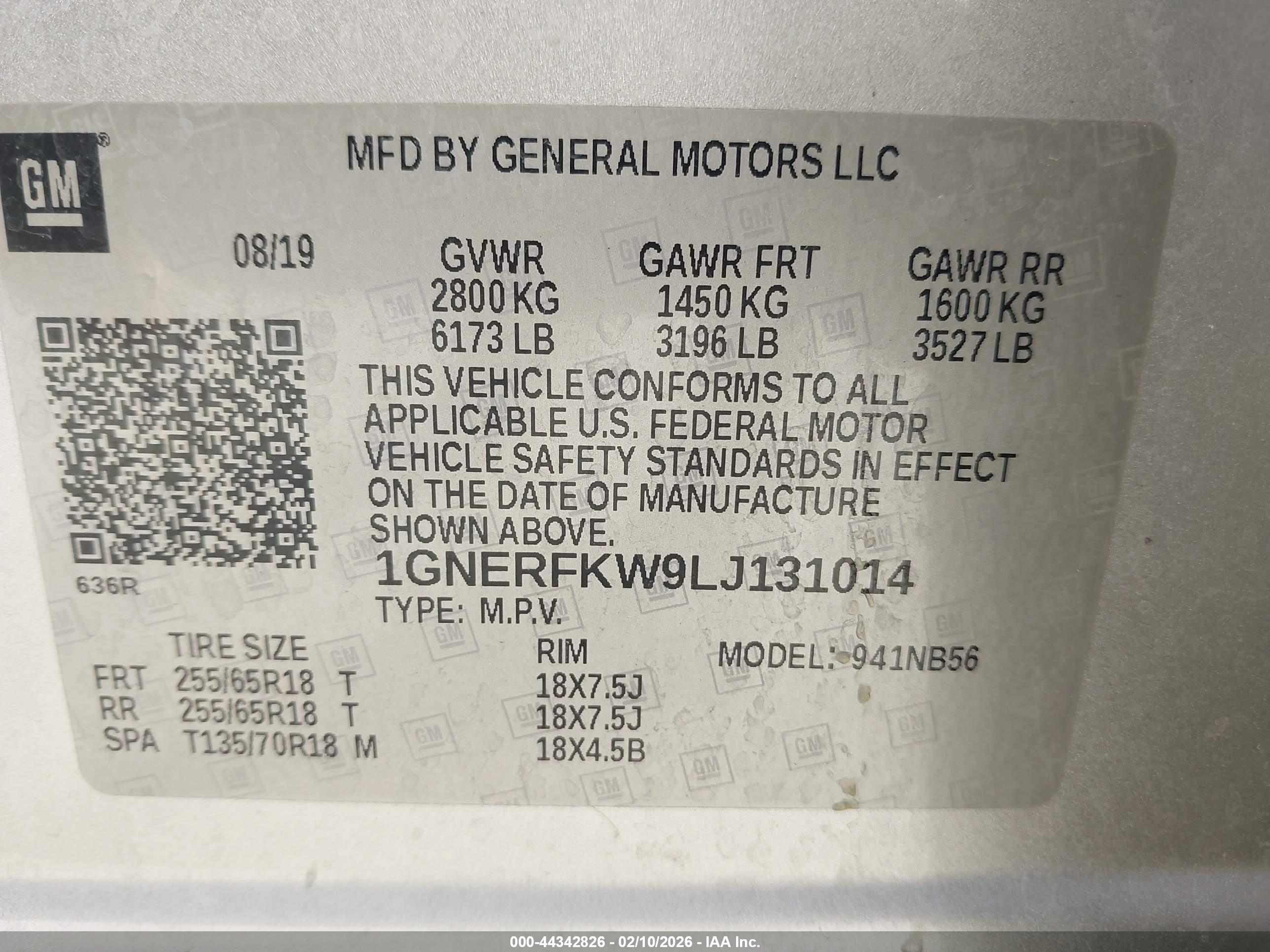 CHEVROLET TRAVERSE image 9