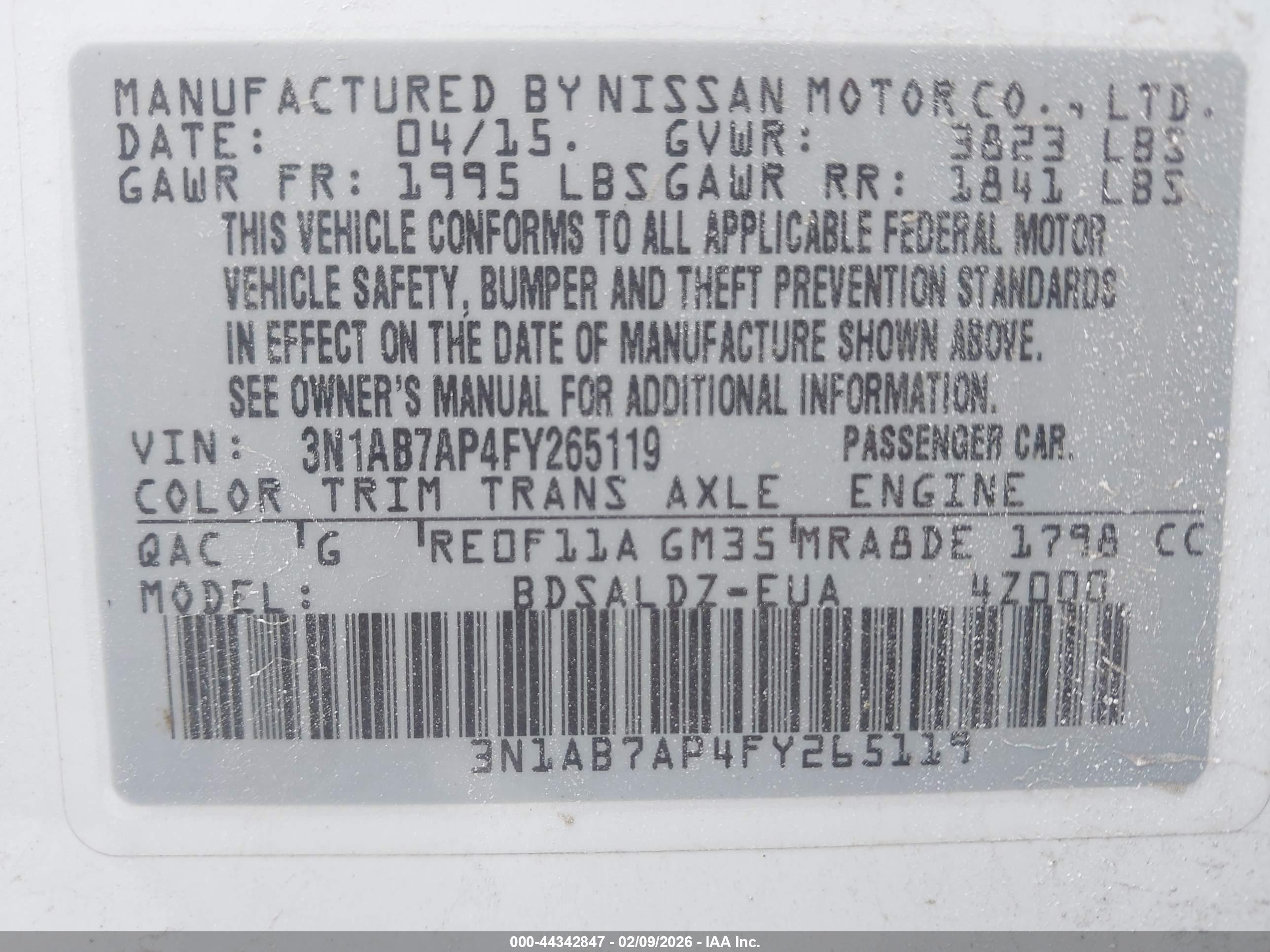 NISSAN SENTRA image 9