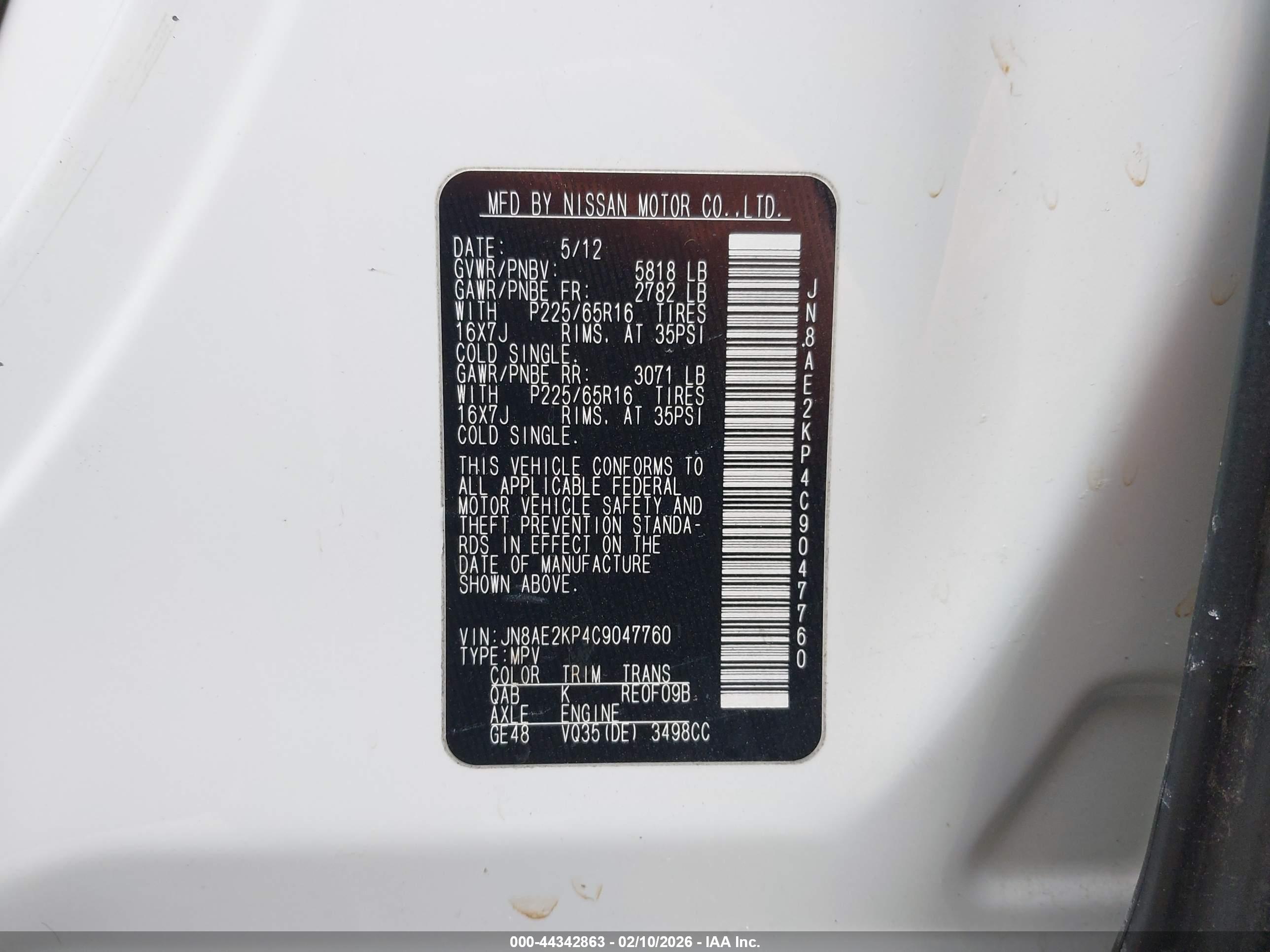 NISSAN QUEST image 9
