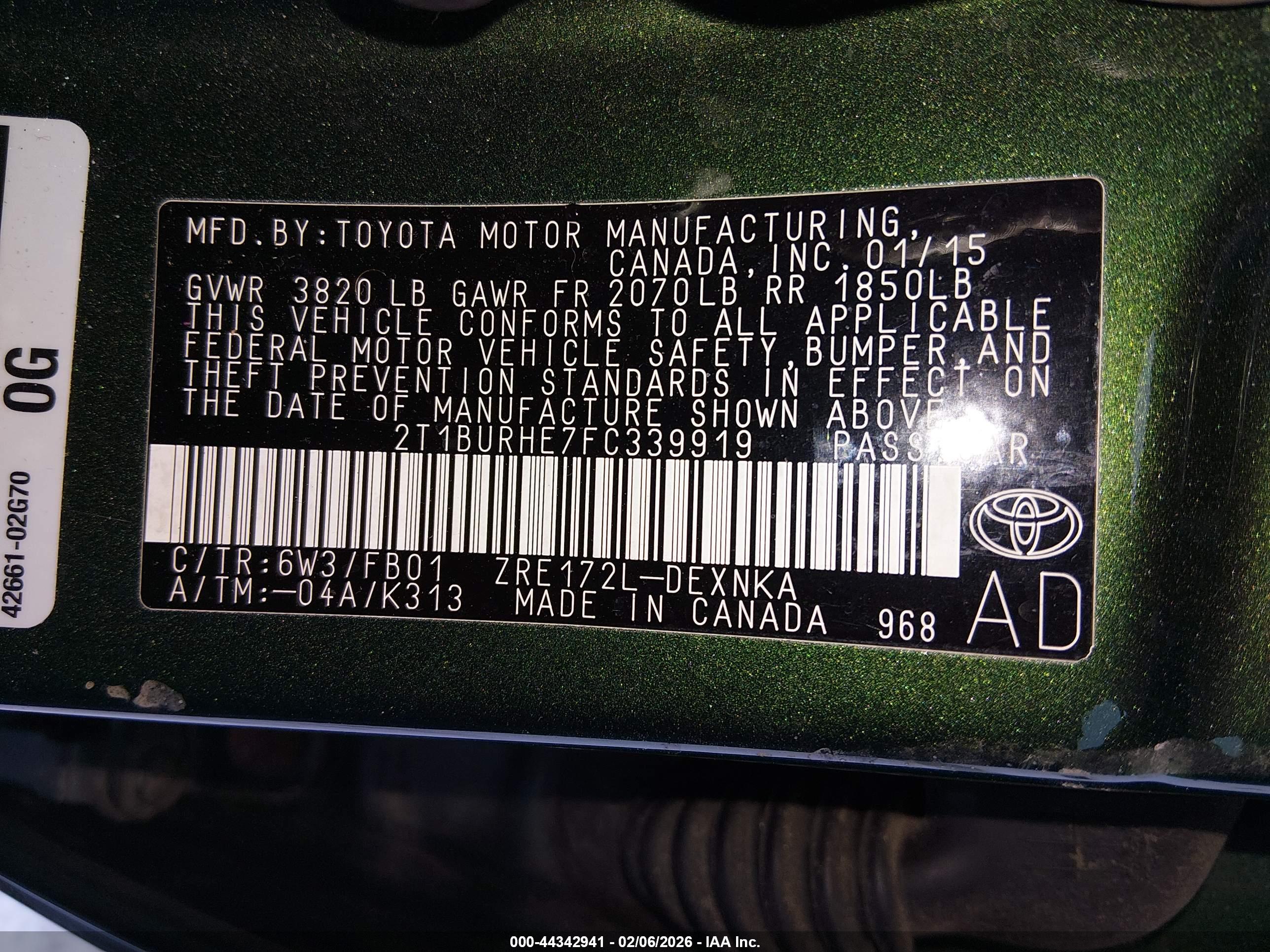 TOYOTA COROLLA image 9