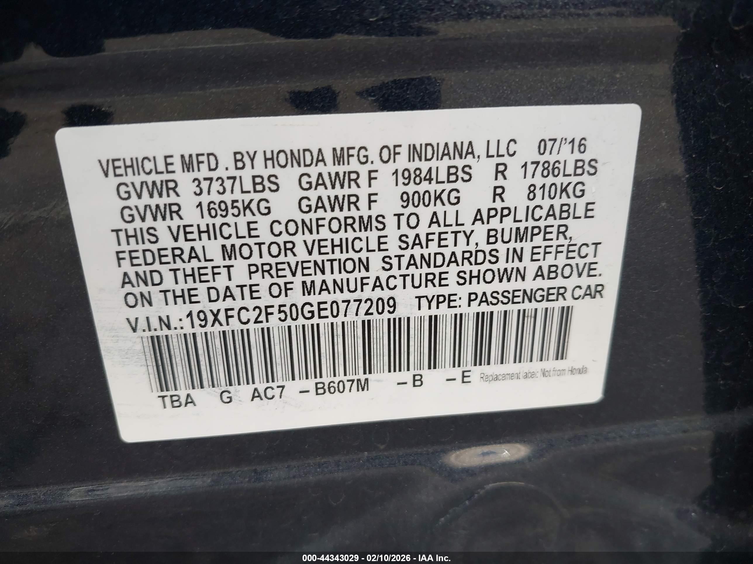 HONDA CIVIC image 9