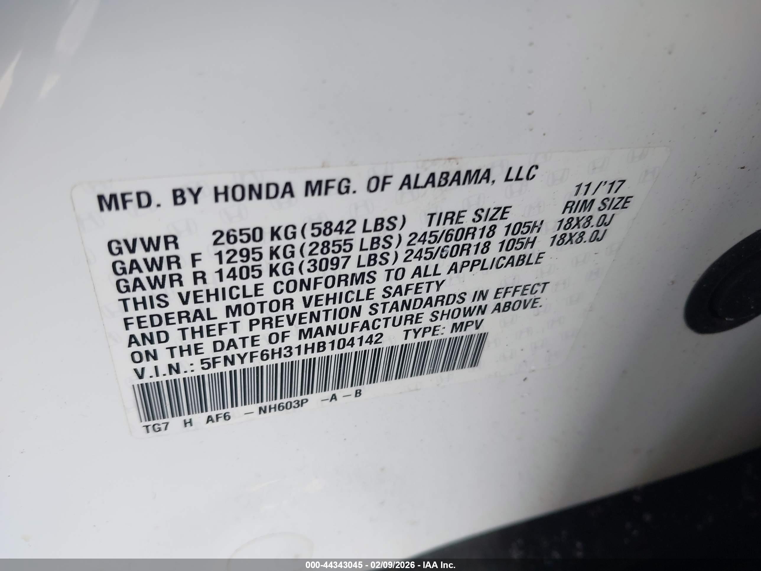 HONDA PILOT image 9