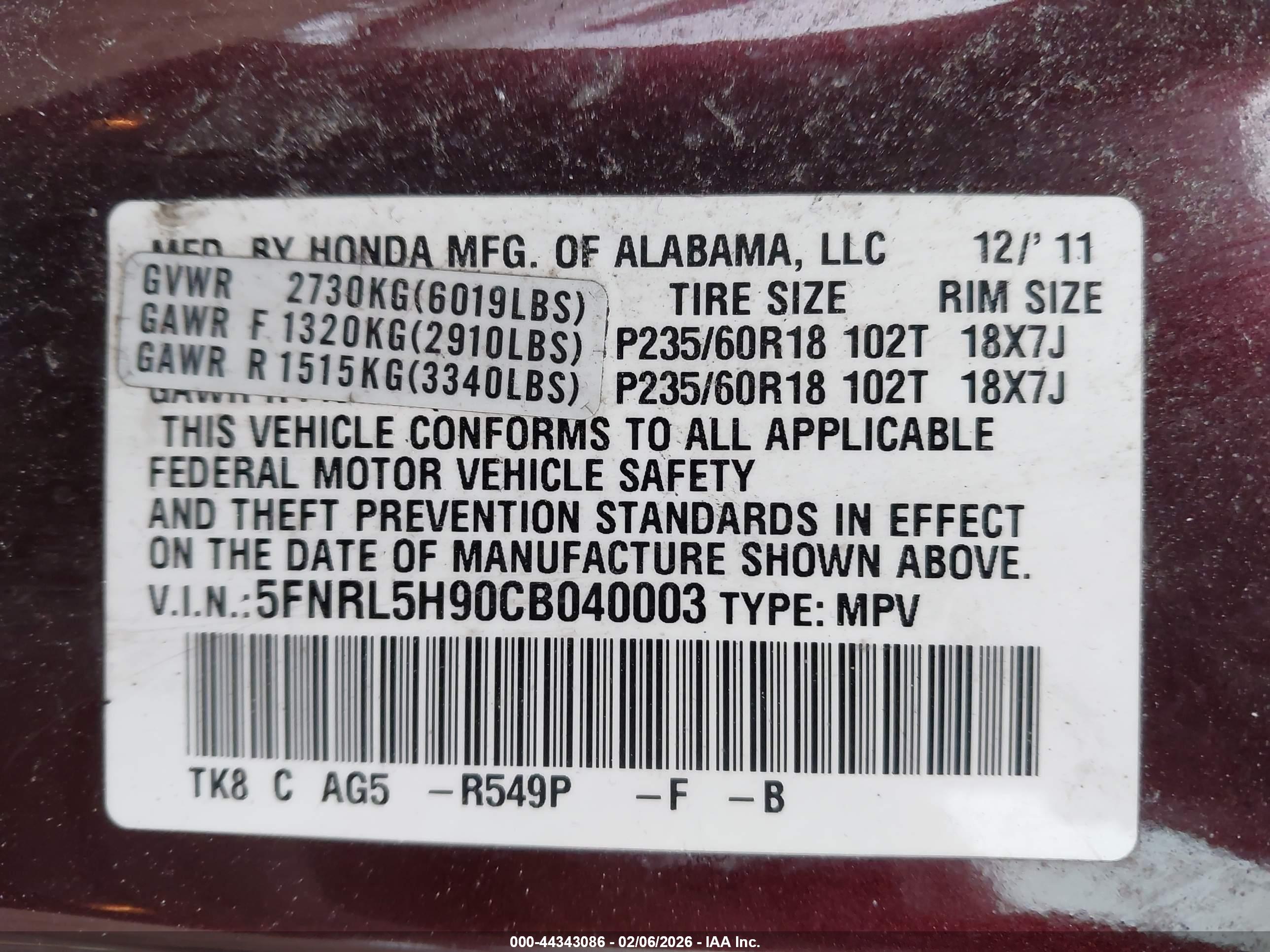 HONDA ODYSSEY image 9