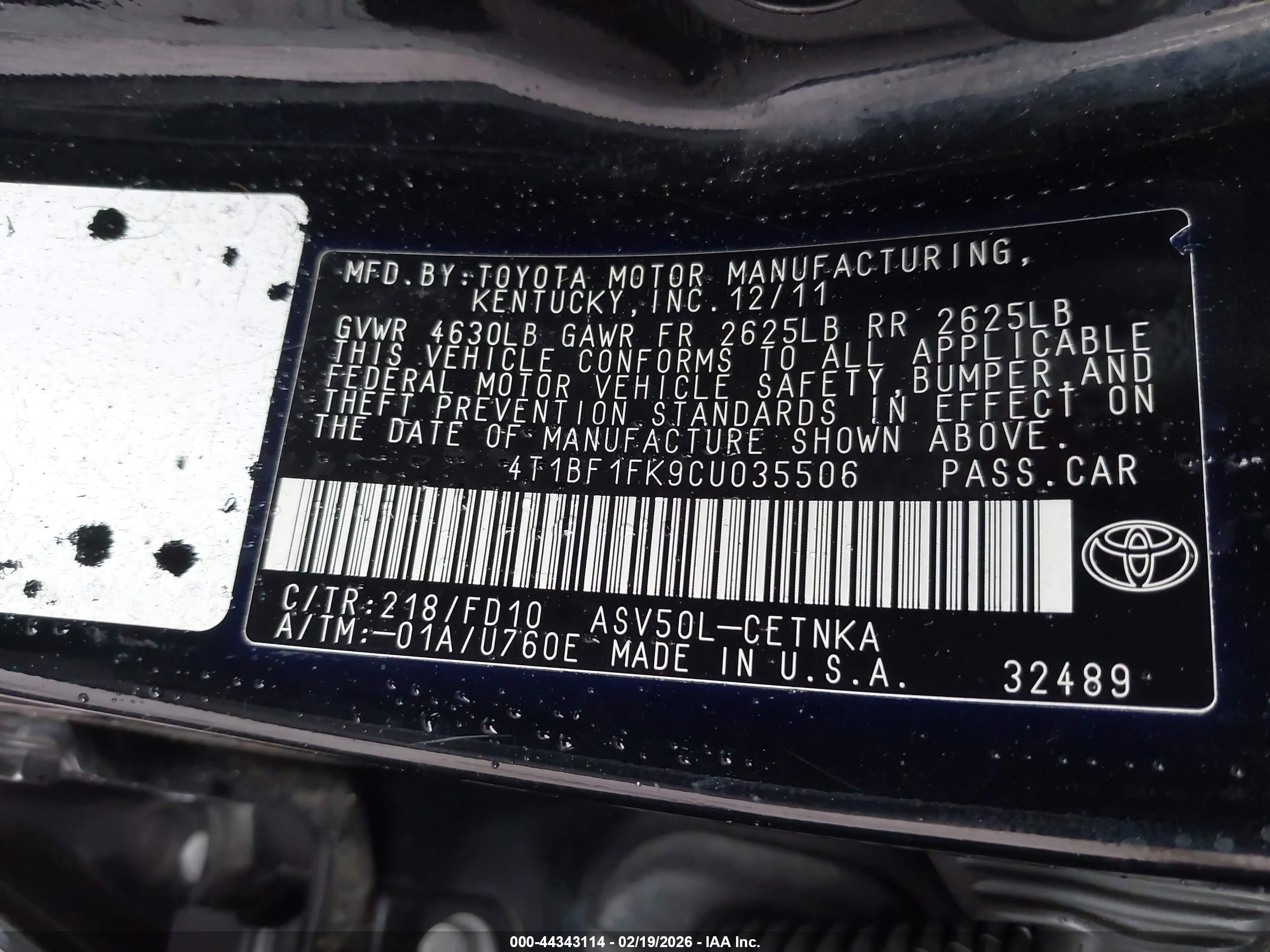TOYOTA CAMRY image 9