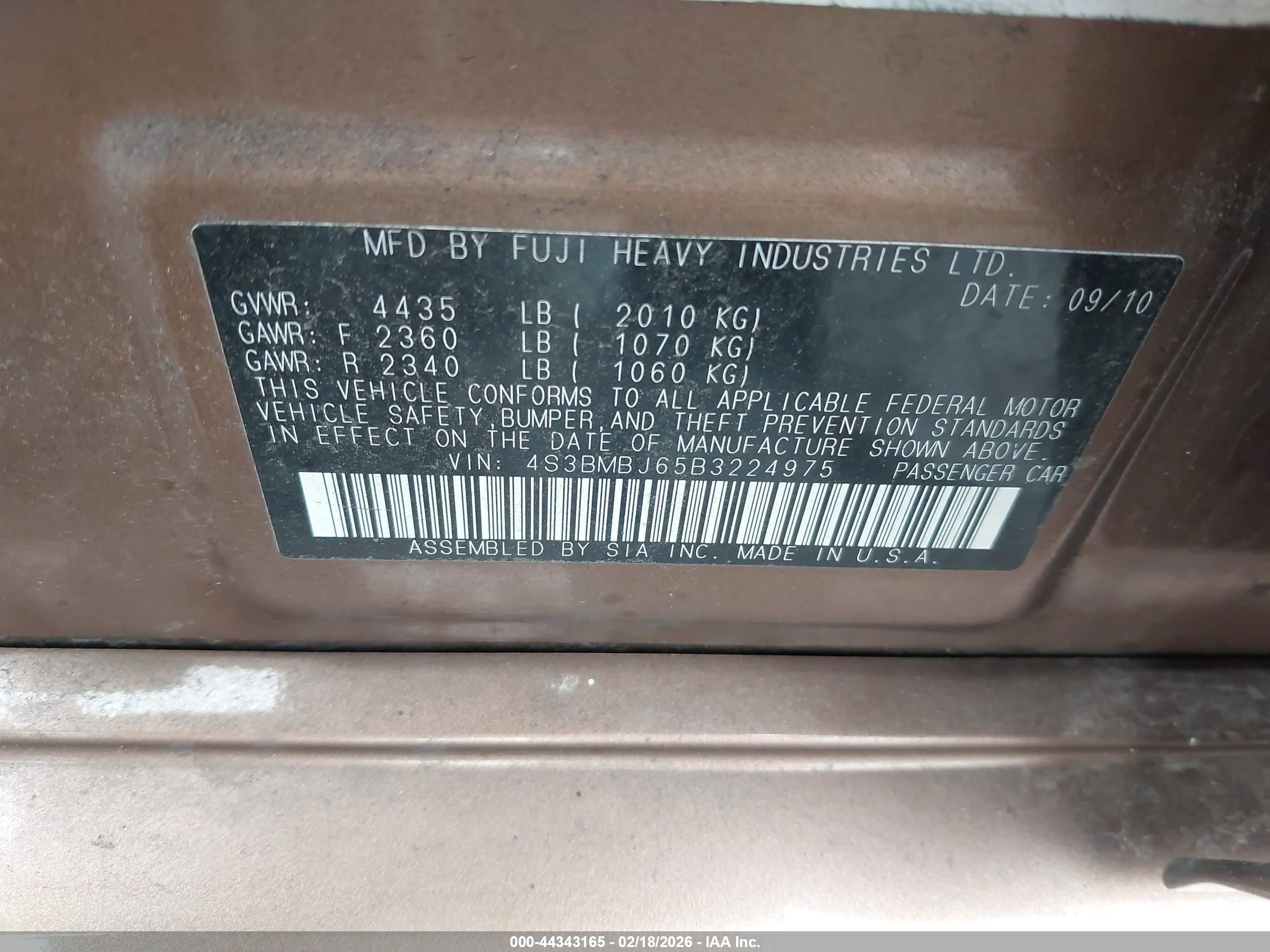 SUBARU LEGACY image 9